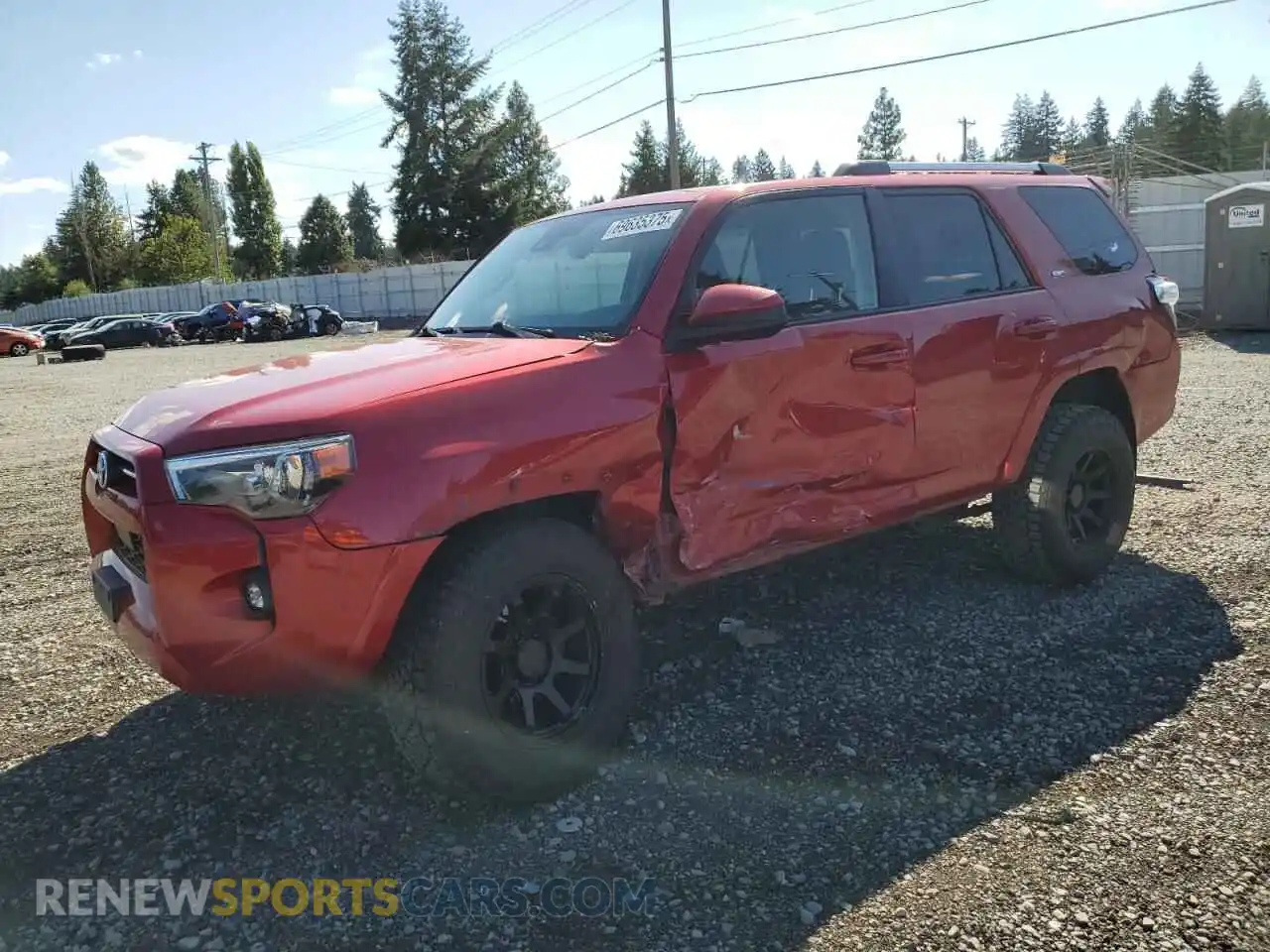 1 Photograph of a damaged car JTEMU5JR5M5854938 TOYOTA 4RUNNER 2021