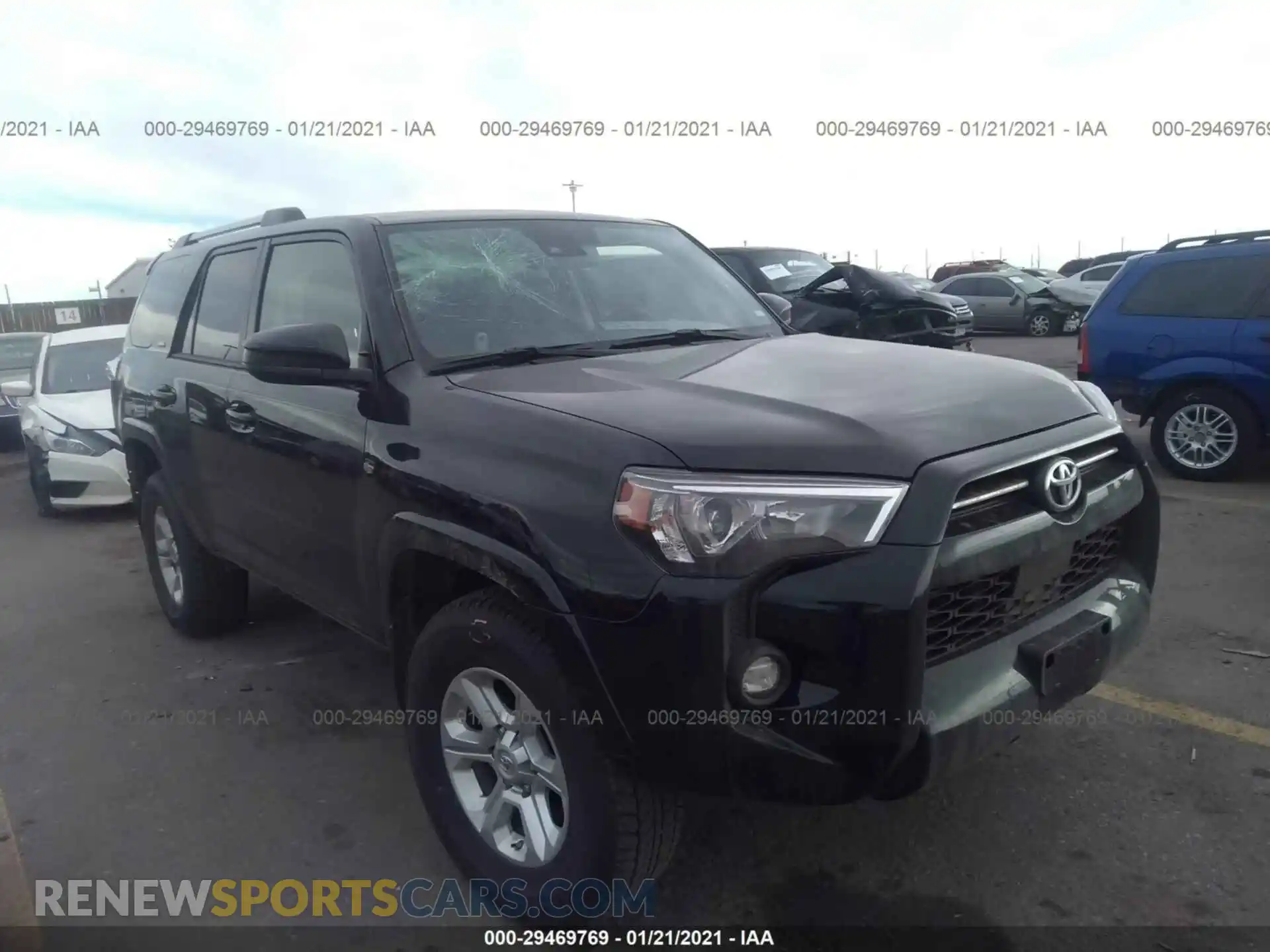 1 Photograph of a damaged car JTEMU5JR5M5864465 TOYOTA 4RUNNER 2021