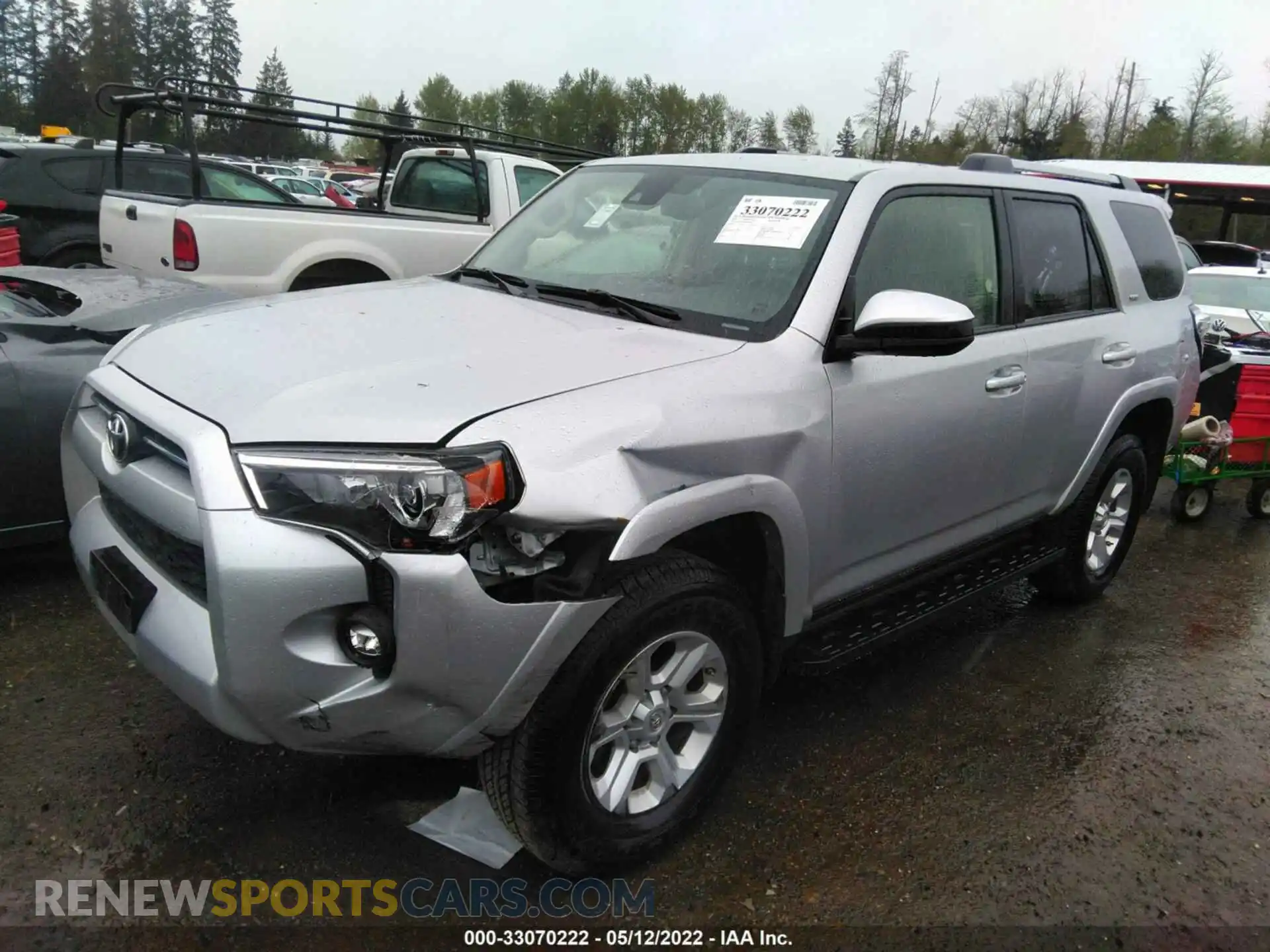 2 fotografías del automóvil dañado JTEMU5JR5M5913745 TOYOTA 4RUNNER 2021