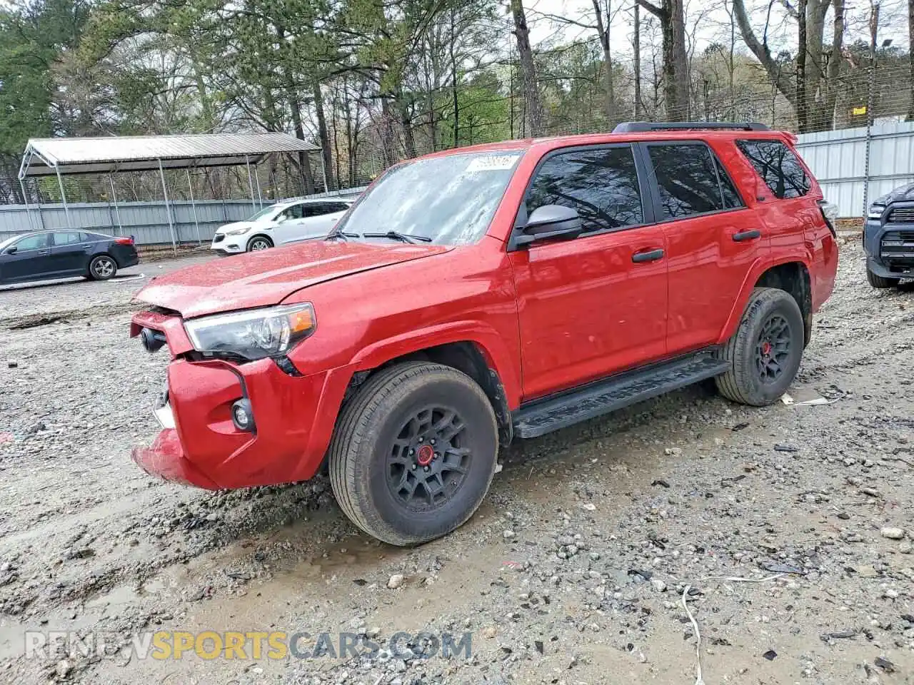 1 Photograph of a damaged car JTEMU5JR5M5933168 TOYOTA 4RUNNER 2021