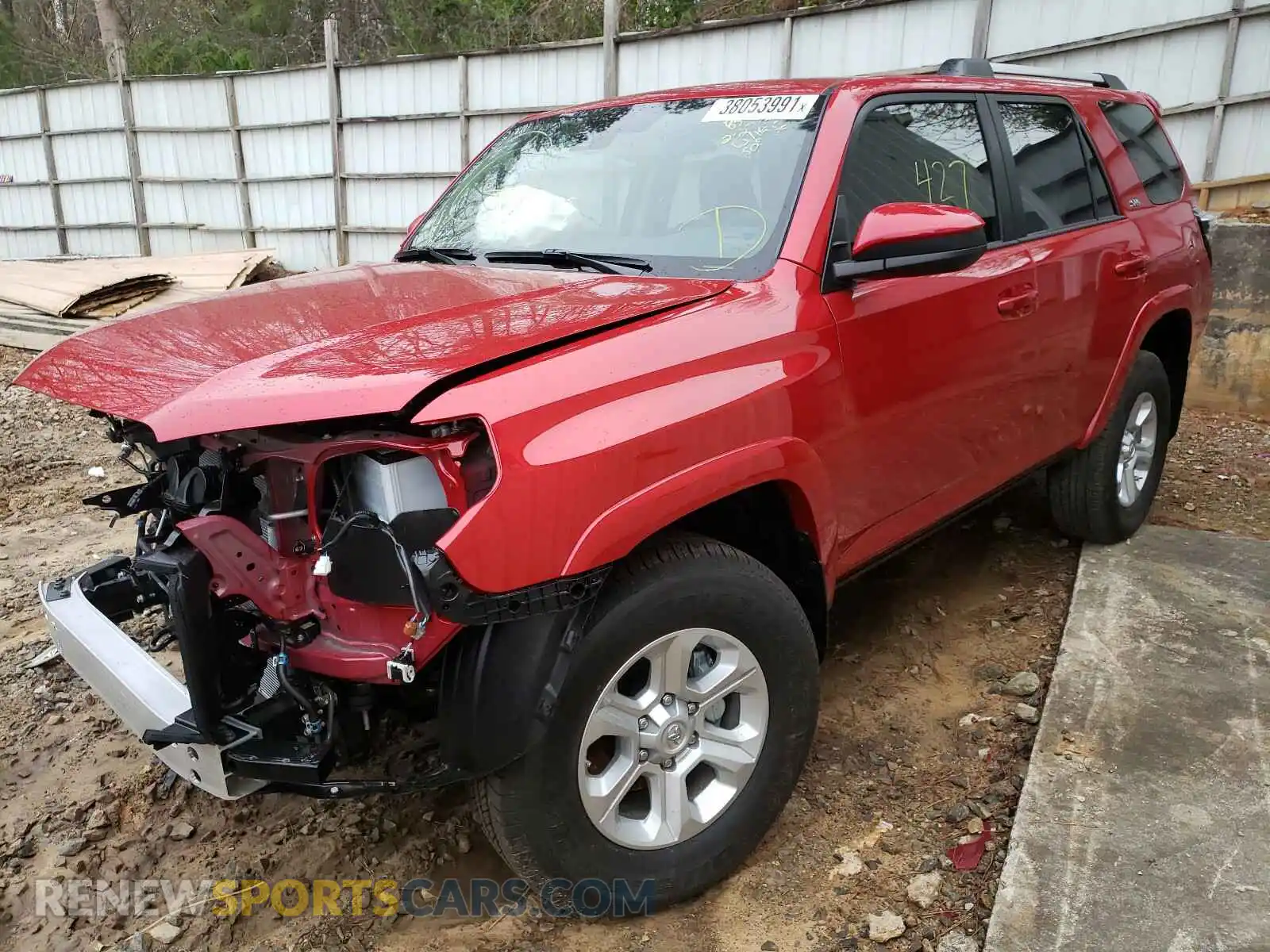 2 Photograph of a damaged car JTEMU5JR6M5893053 TOYOTA 4RUNNER 2021