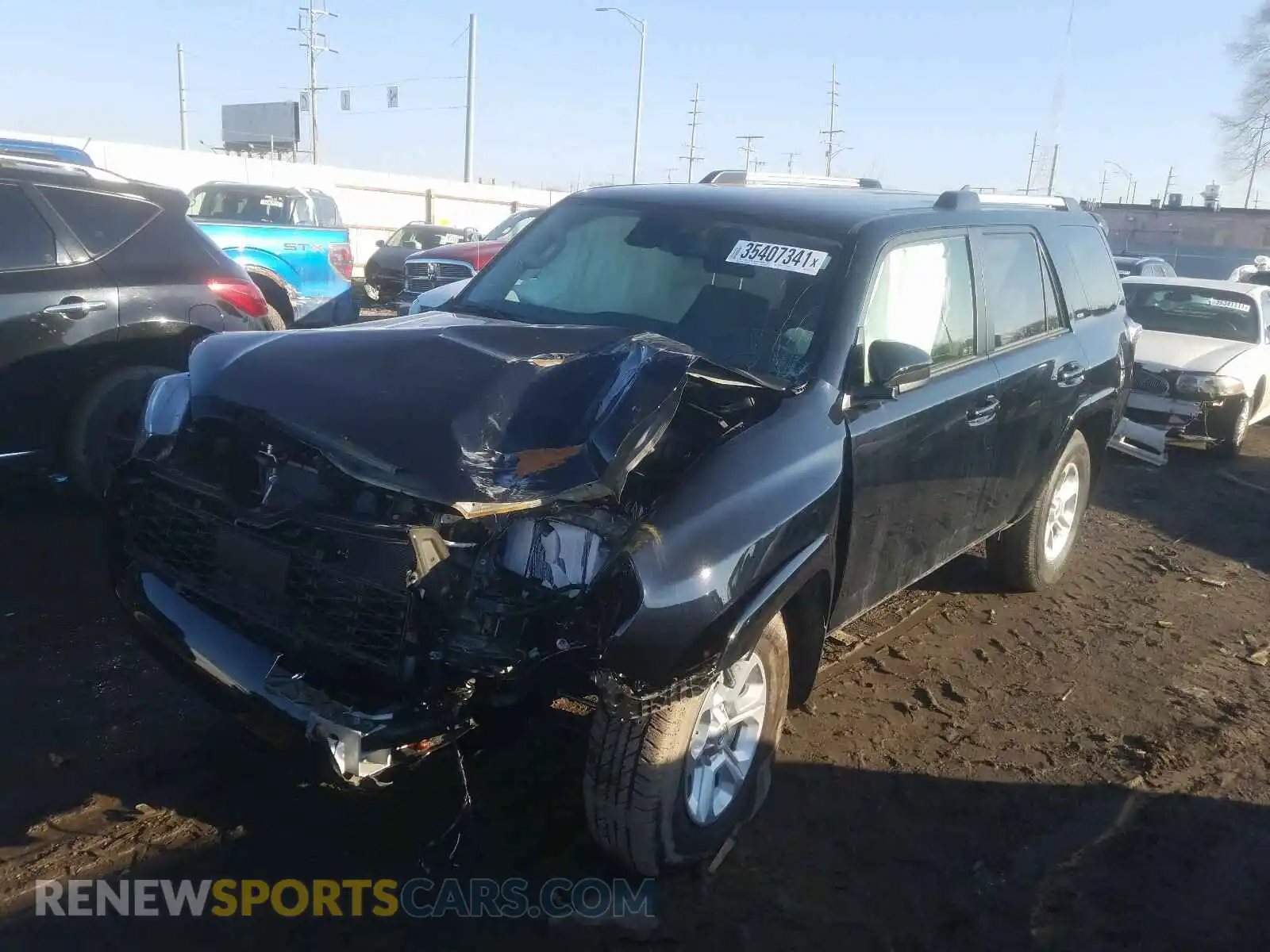 2 Photograph of a damaged car JTEMU5JR7M5874317 TOYOTA 4RUNNER 2021