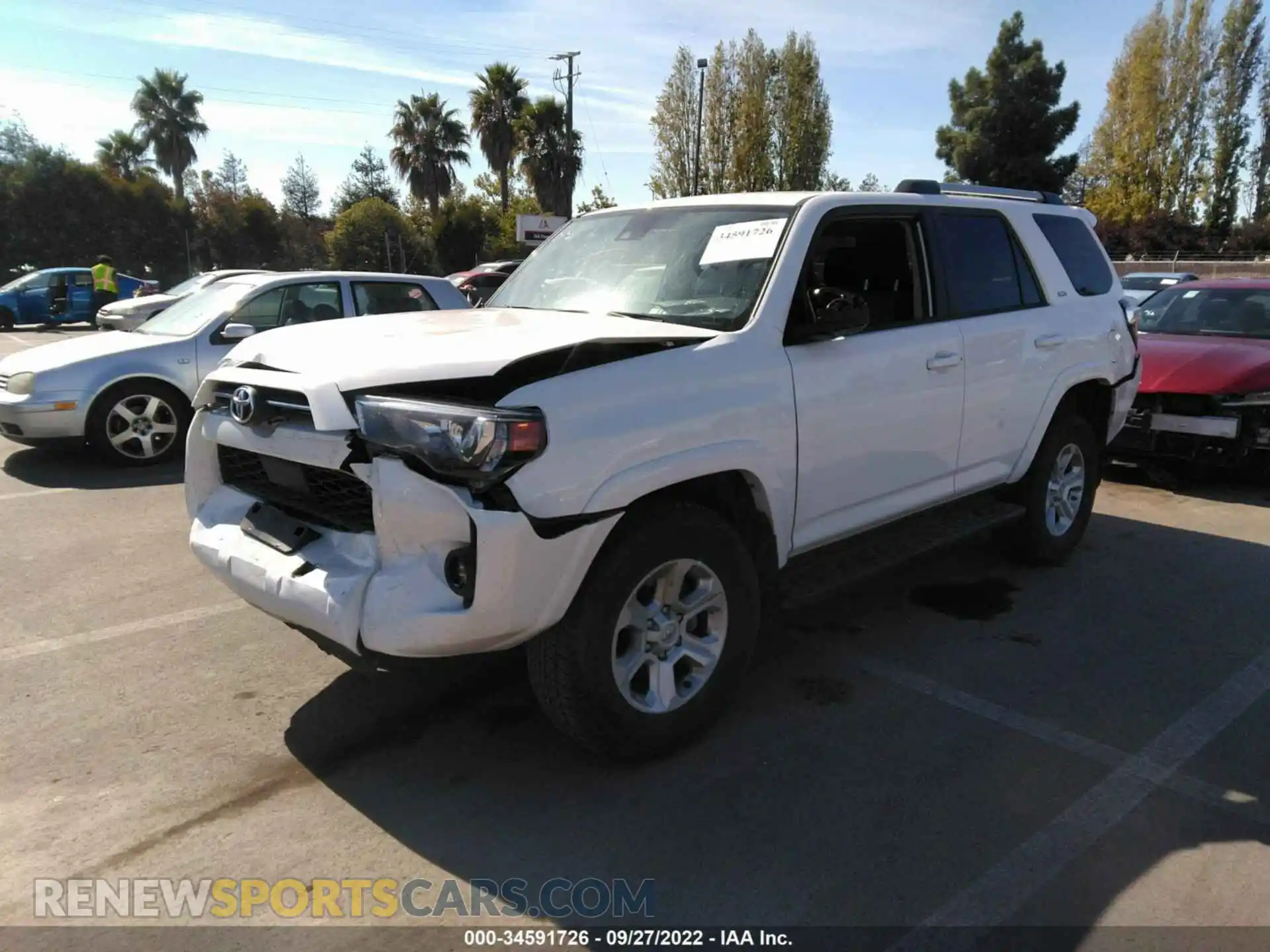 2 Photograph of a damaged car JTEMU5JR8M5942107 TOYOTA 4RUNNER 2021