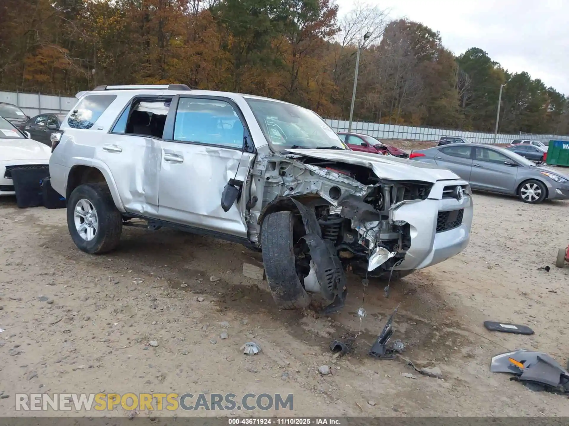 1 Photograph of a damaged car JTEMU5JR9M5854523 TOYOTA 4RUNNER 2021