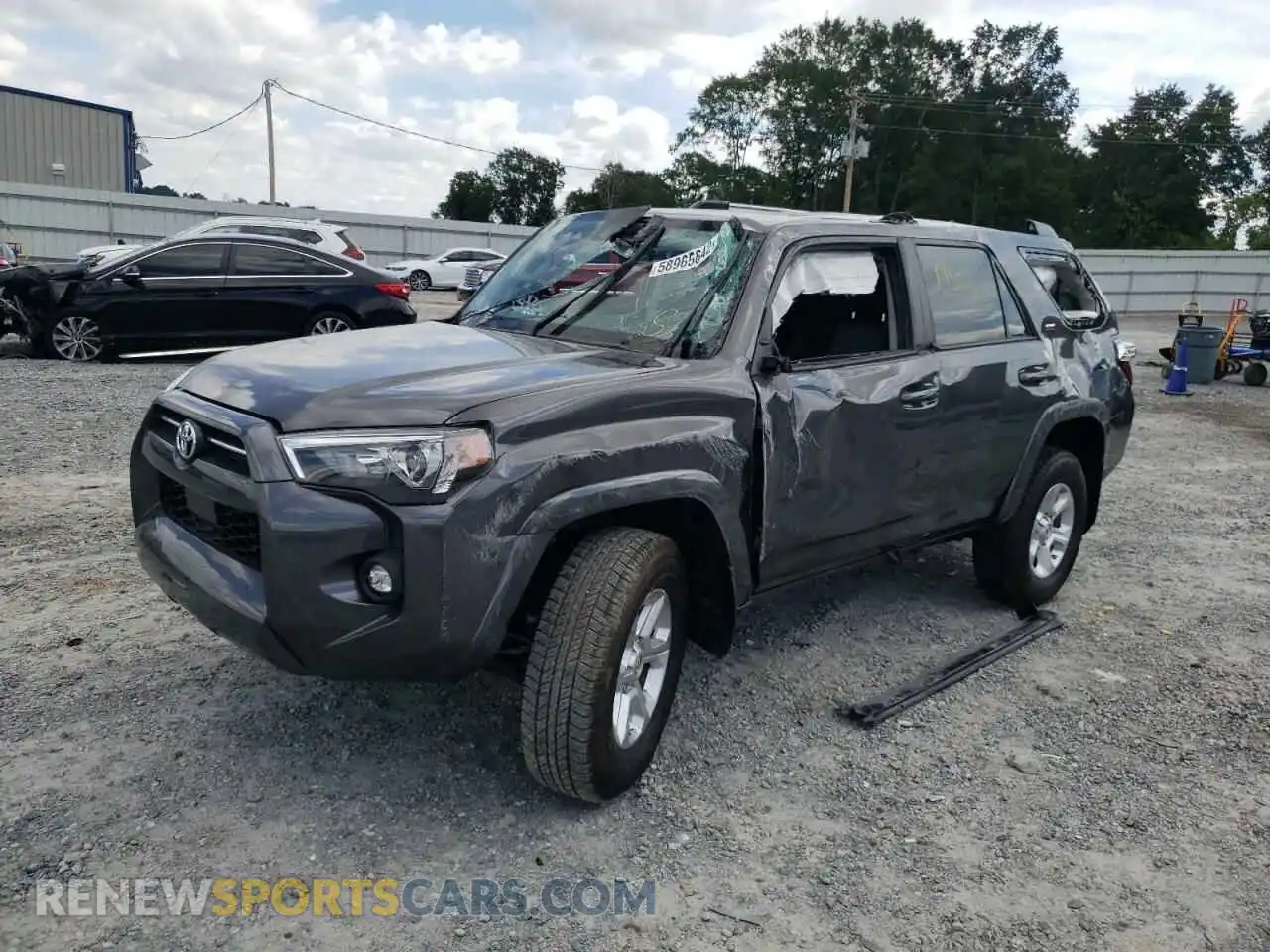 2 Photograph of a damaged car JTEMU5JR9M5876277 TOYOTA 4RUNNER 2021