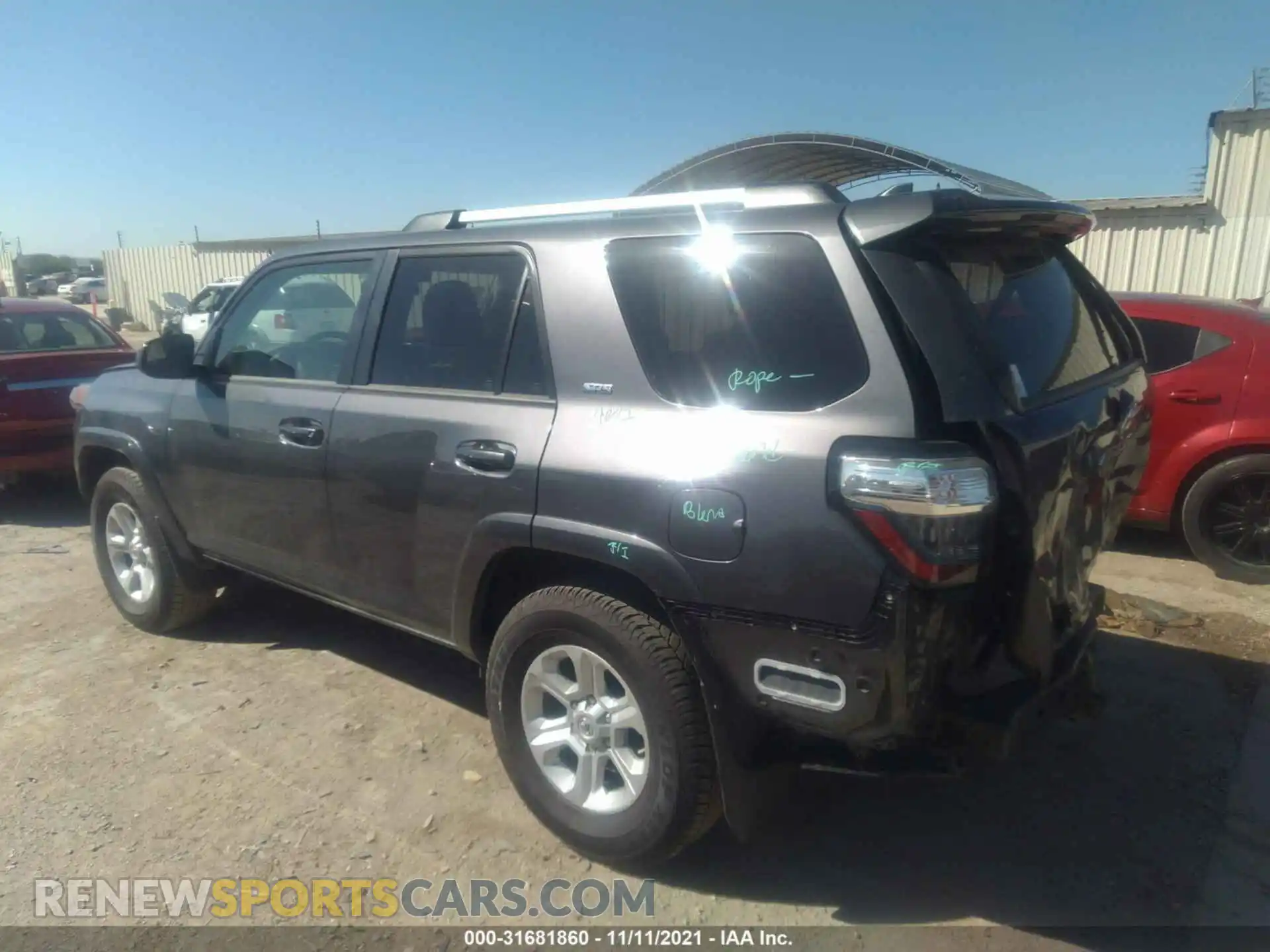 3 Photograph of a damaged car JTEMU5JR9M5939507 TOYOTA 4RUNNER 2021