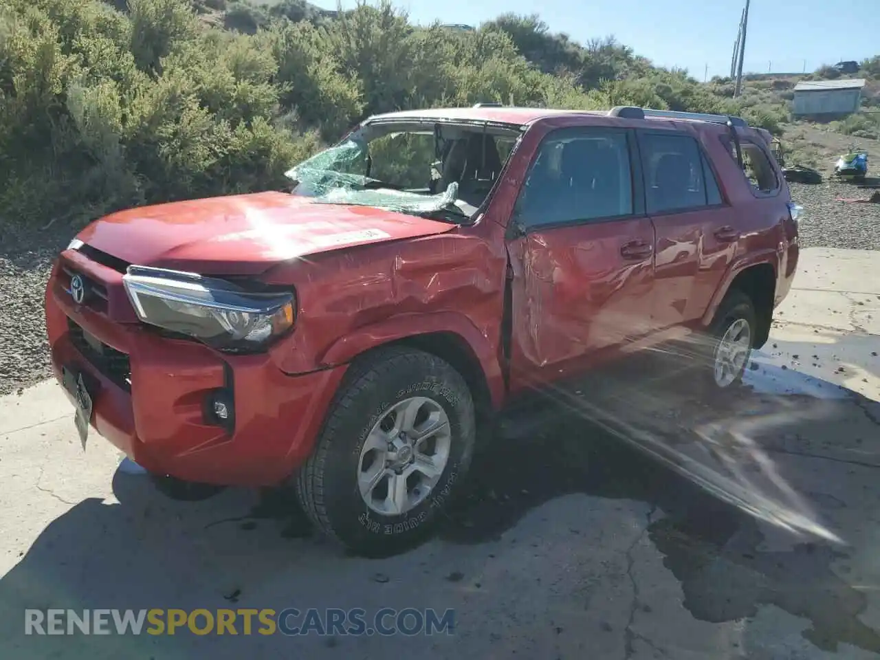 1 Photograph of a damaged car JTENU5JR2M5933424 TOYOTA 4RUNNER 2021