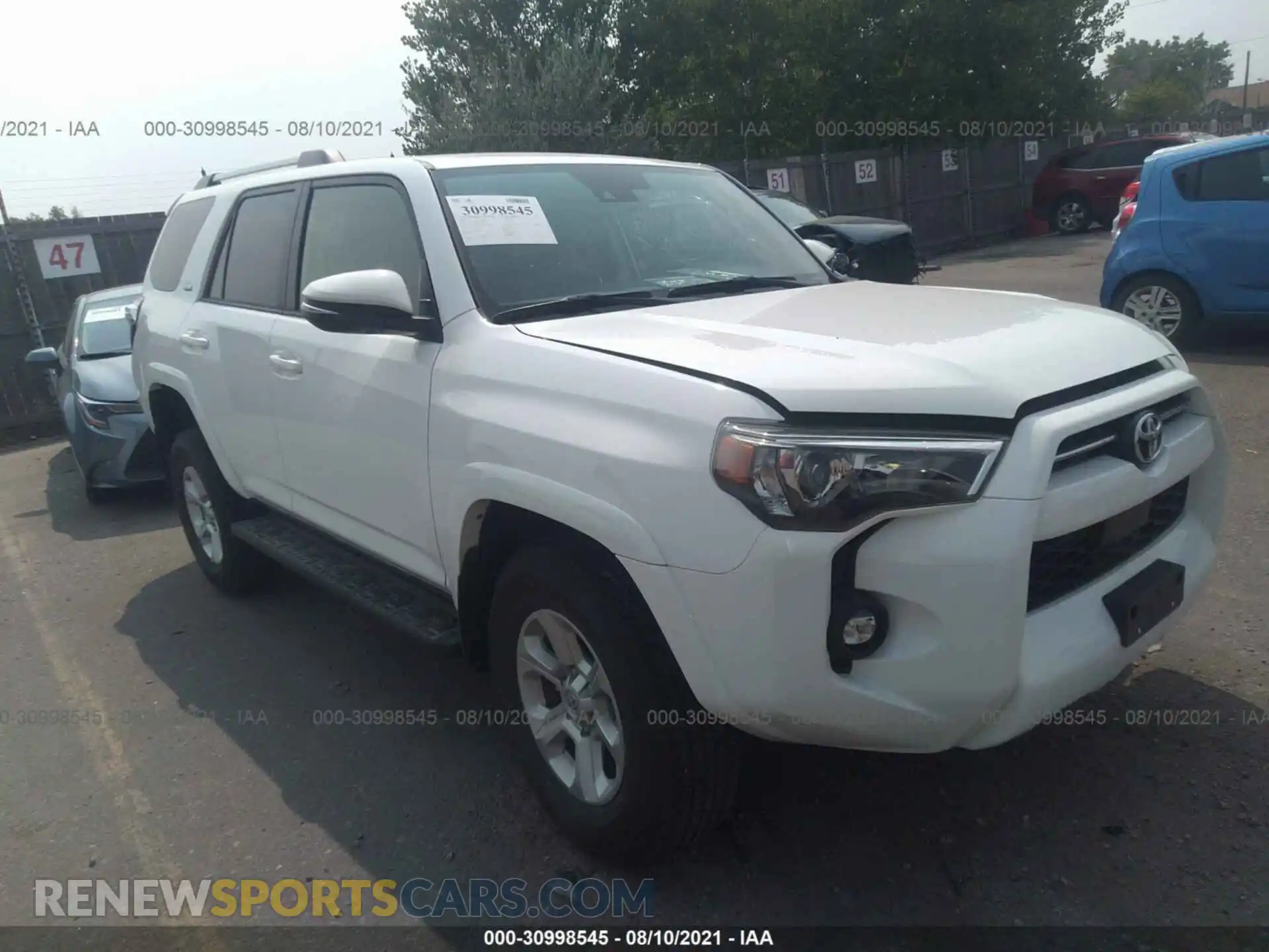 1 fotografías del automóvil dañado JTENU5JRXM5930299 TOYOTA 4RUNNER 2021