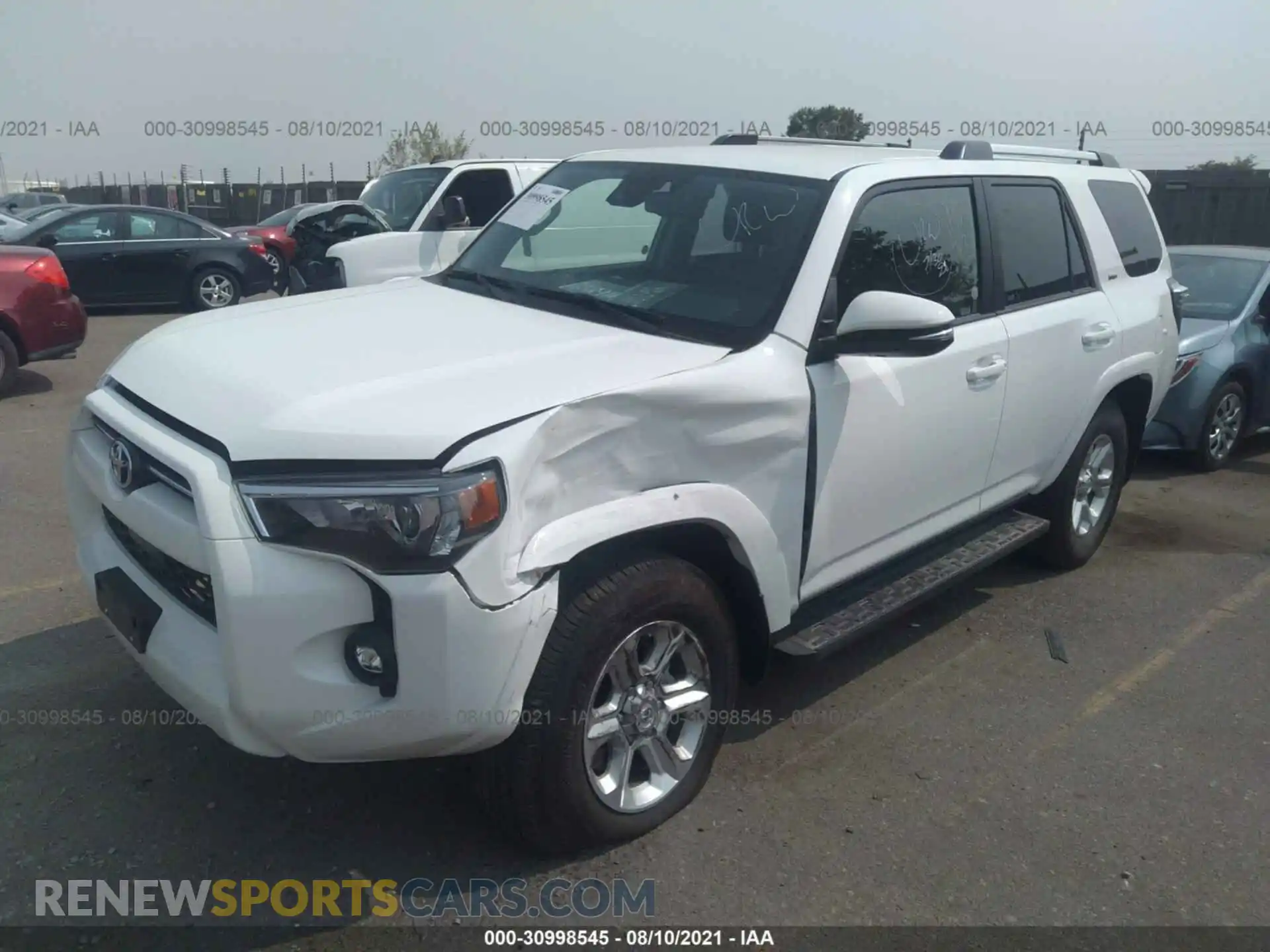 2 fotografías del automóvil dañado JTENU5JRXM5930299 TOYOTA 4RUNNER 2021