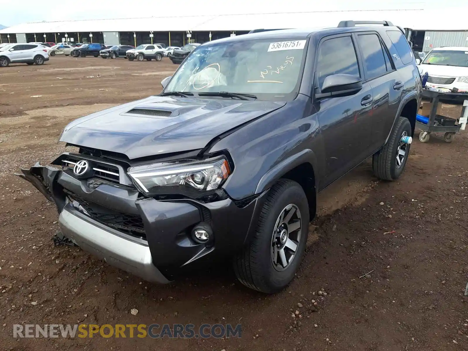 2 Photograph of a damaged car JTEPU5JR3M5925292 TOYOTA 4RUNNER 2021