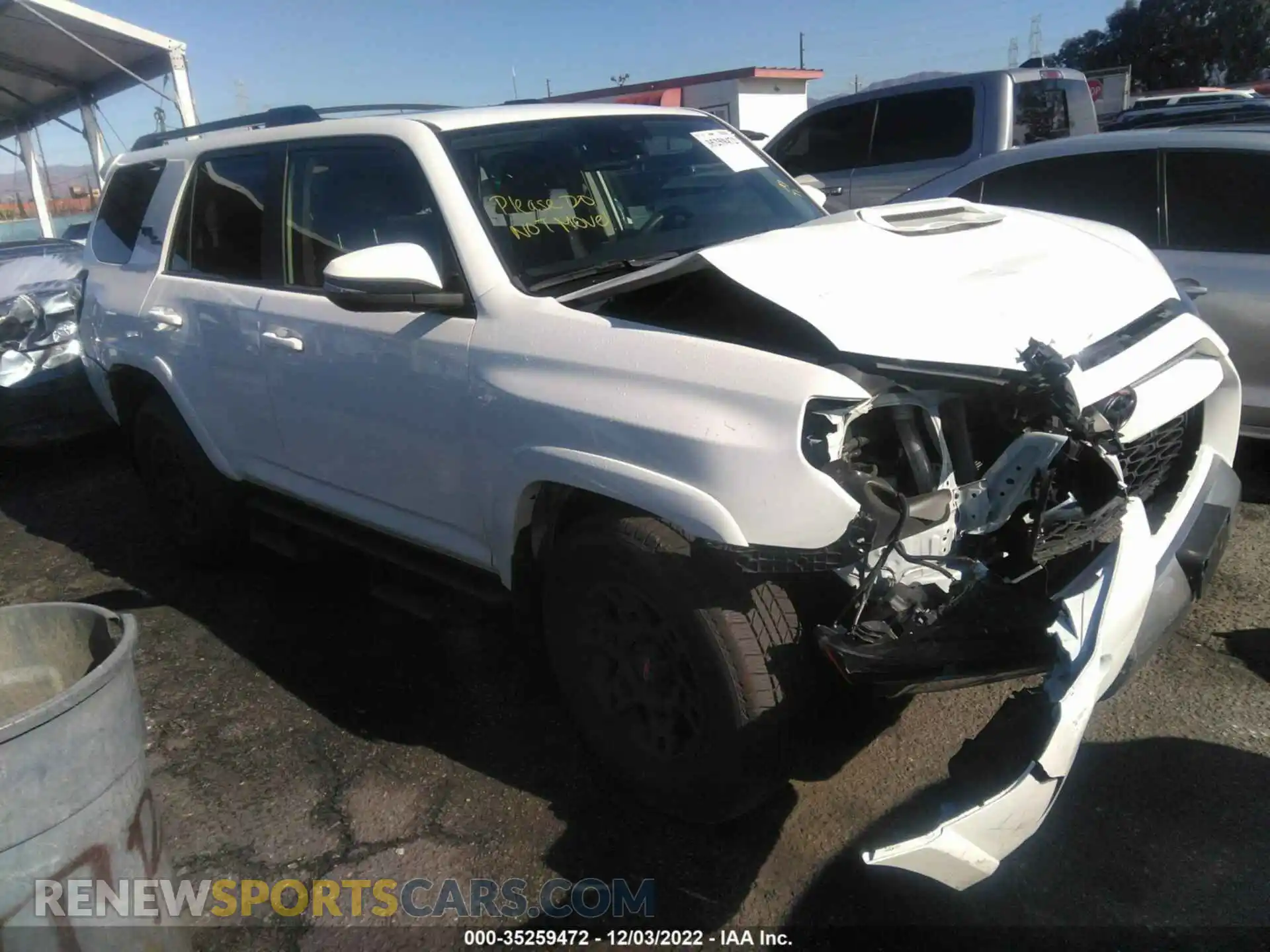 1 Photograph of a damaged car JTERU5JR5M5963342 TOYOTA 4RUNNER 2021