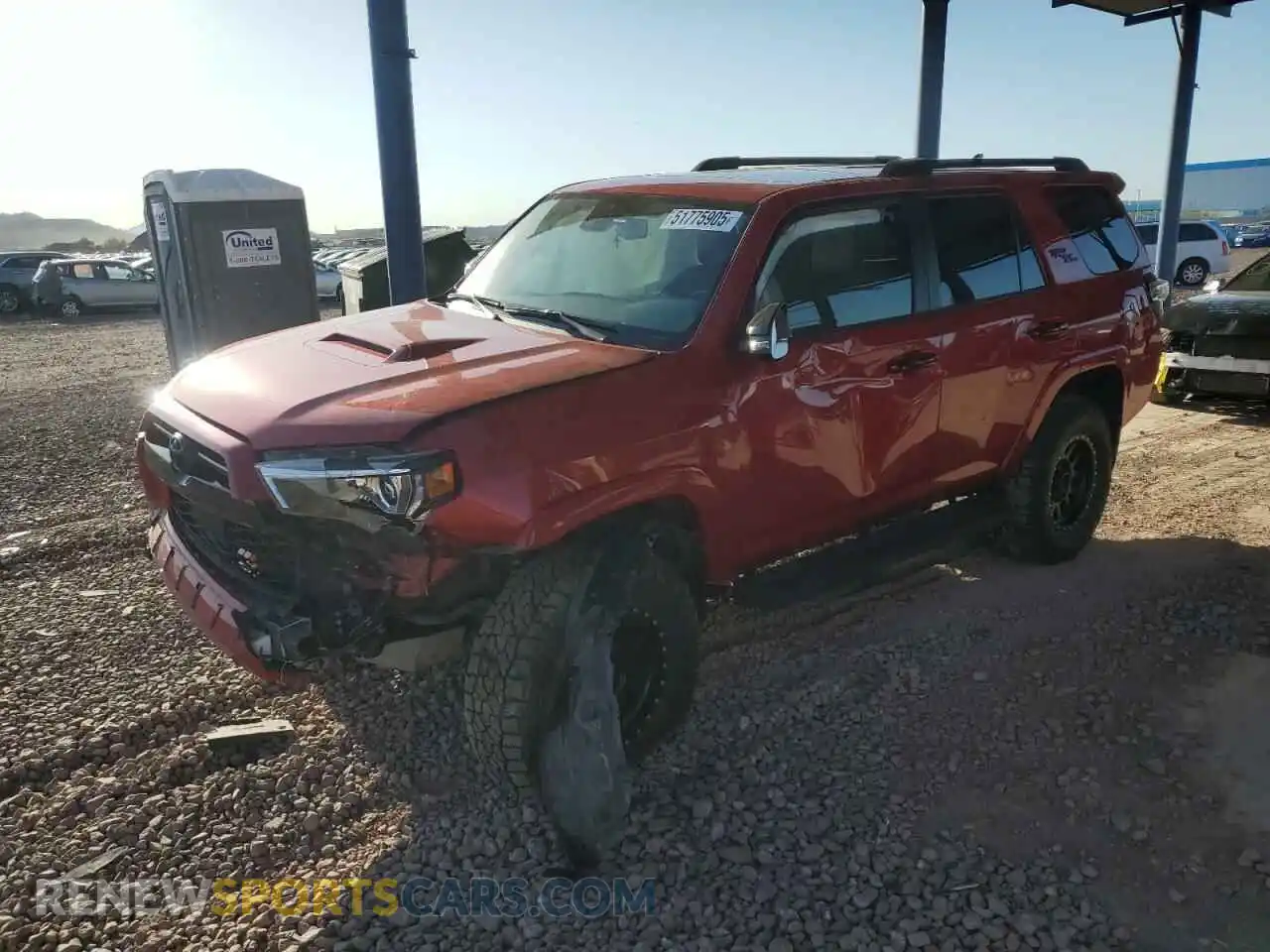 1 Photograph of a damaged car JTERU5JRXM5954331 TOYOTA 4RUNNER 2021
