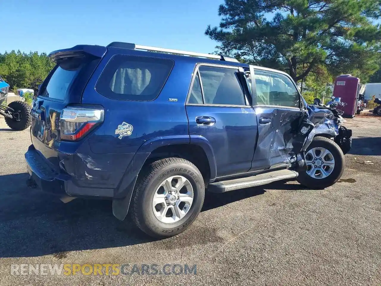 3 fotografías del automóvil dañado JTEEU5JR2P5291257 TOYOTA 4RUNNER 2023
