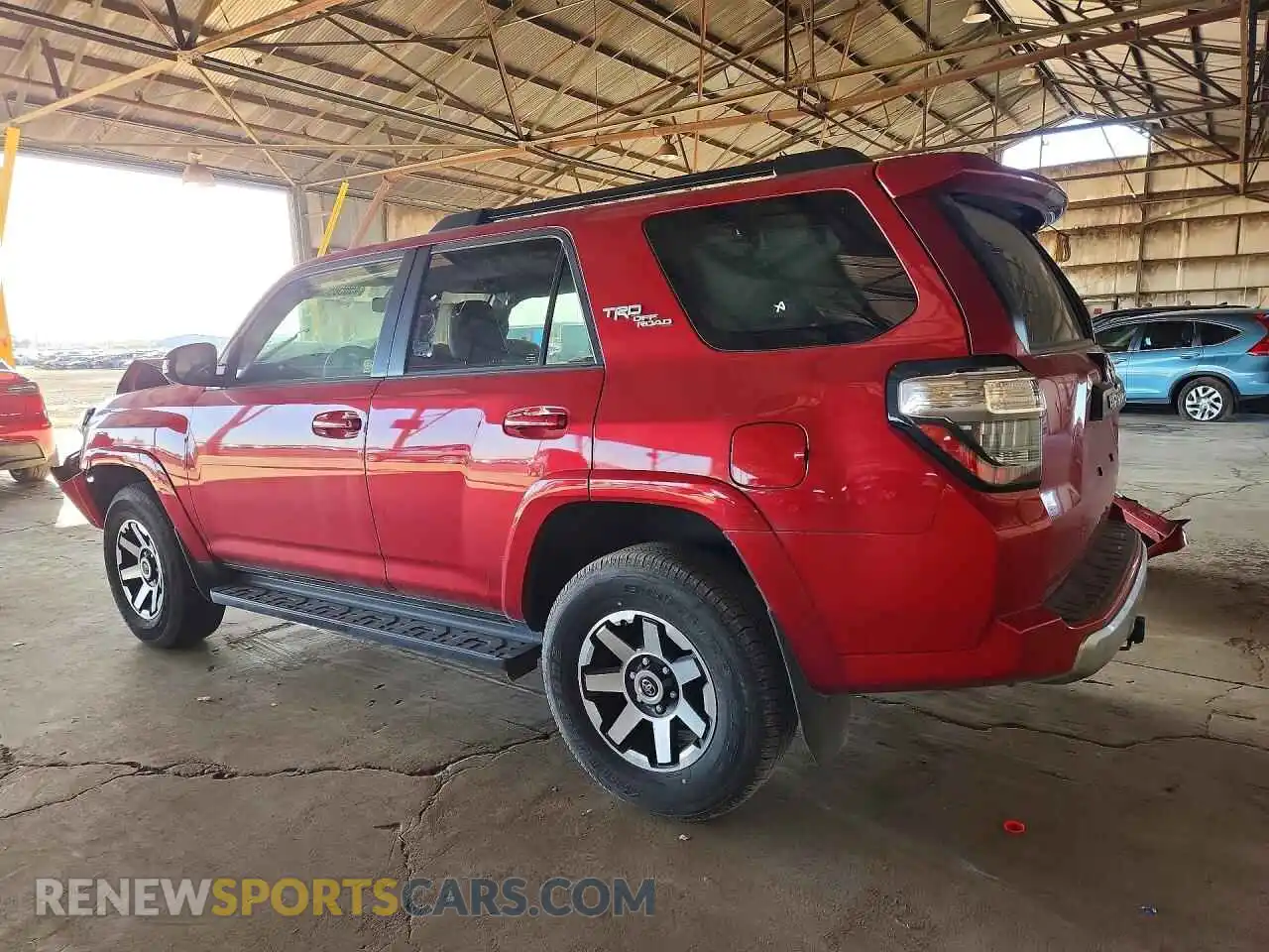 2 fotografías del automóvil dañado JTERU5JR3R6250862 TOYOTA 4RUNNER 2024