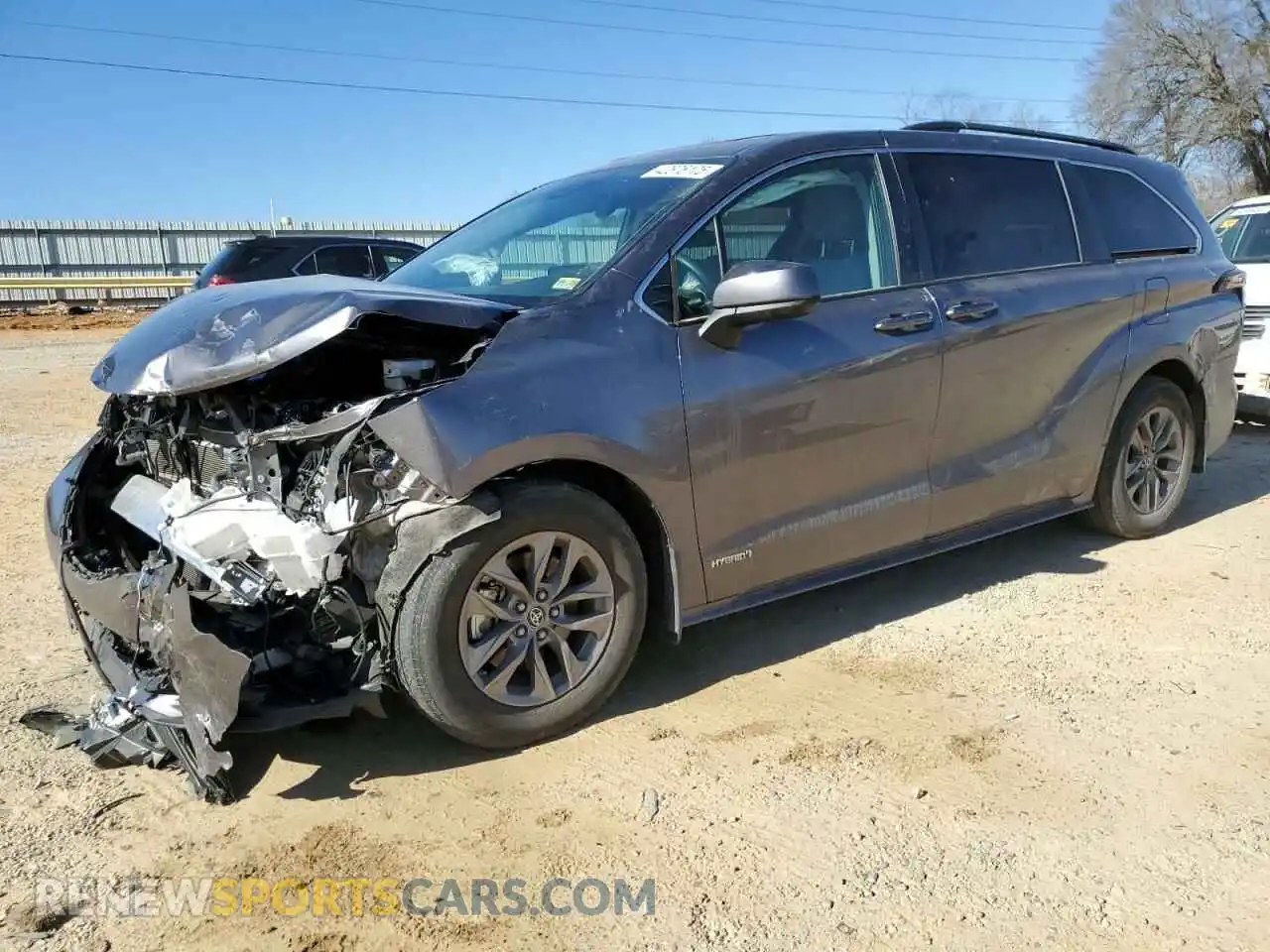 1 Photograph of a damaged car 5TDBRKEC1MS055413 TOYOTA All Models 2021