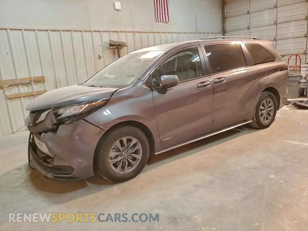 1 Photograph of a damaged car 5TDBRKEC4MS048973 TOYOTA All Models 2021