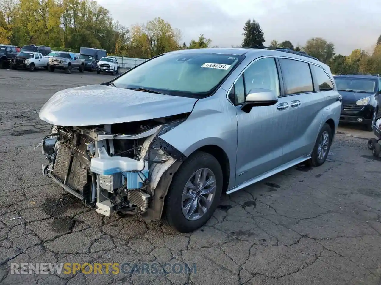 1 Photograph of a damaged car 5TDJRKEC6MS034990 TOYOTA All Models 2021