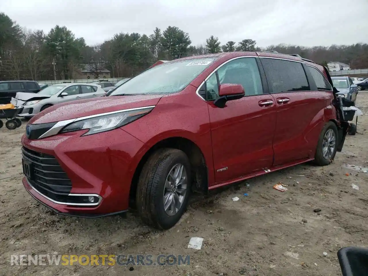 1 Photograph of a damaged car 5TDJSKFC1MS012267 TOYOTA All Models 2021