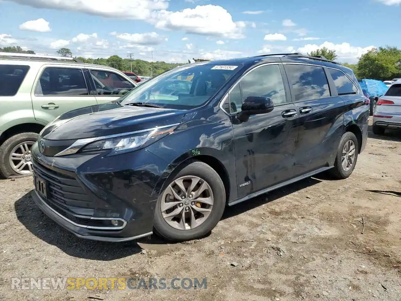 1 Photograph of a damaged car 5TDJSKFC8MS023900 TOYOTA All Models 2021