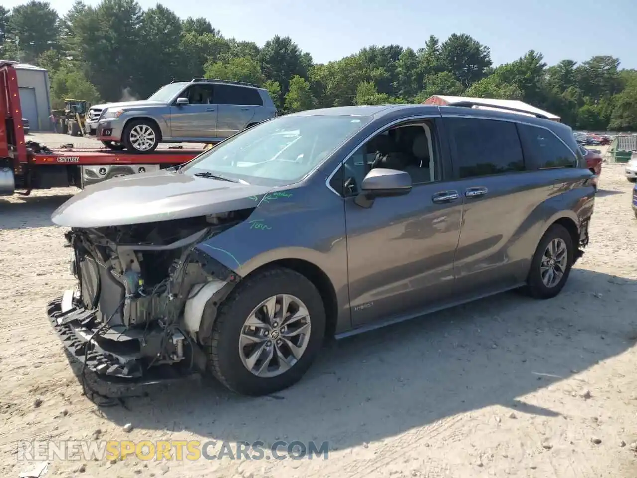 1 Photograph of a damaged car 5TDJSKFCXMS031657 TOYOTA All Models 2021