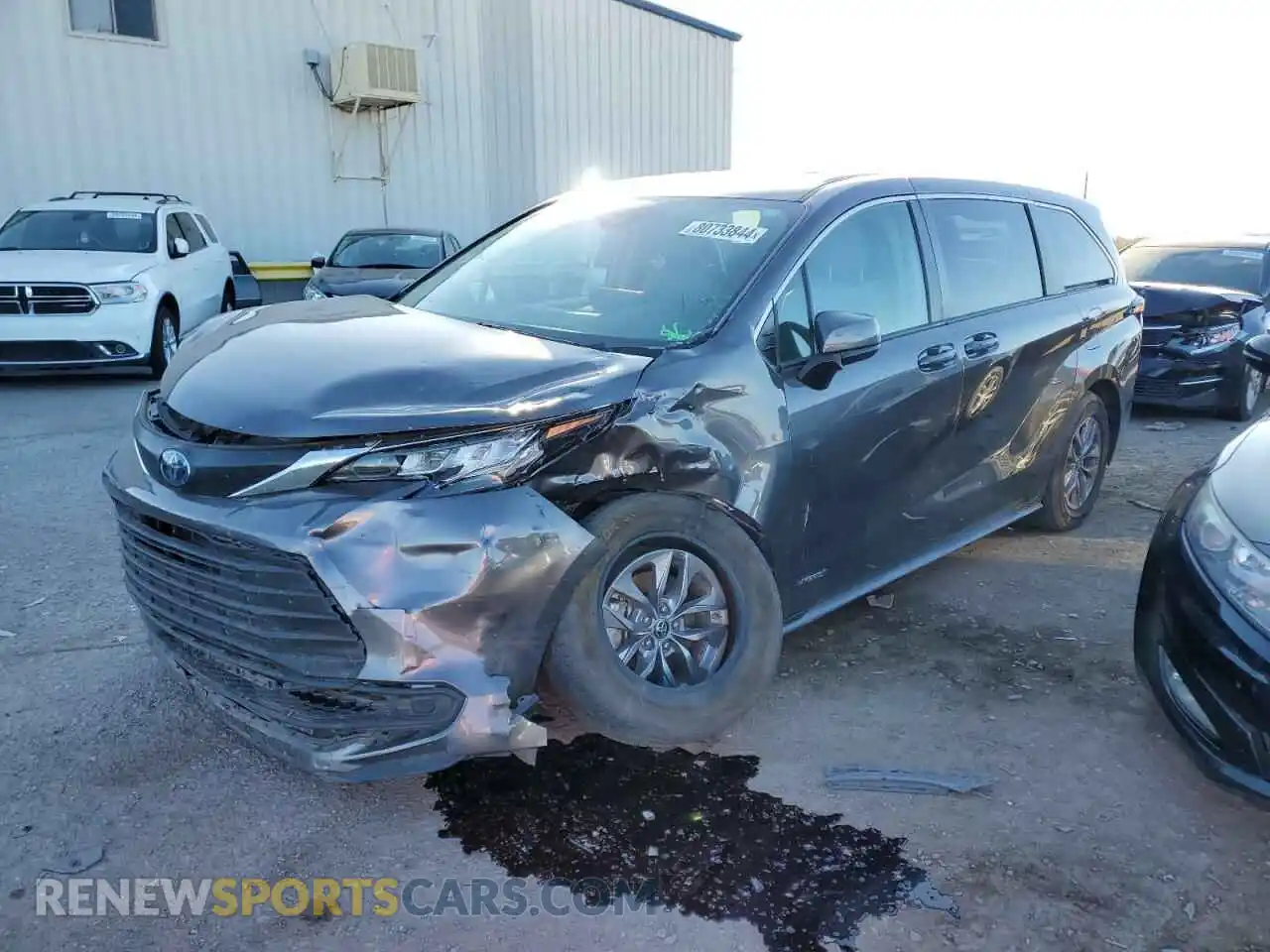 1 Photograph of a damaged car 5TDKRKEC0MS026534 TOYOTA All Models 2021