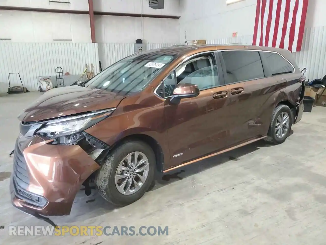 1 Photograph of a damaged car 5TDKRKEC2MS038894 TOYOTA All Models 2021