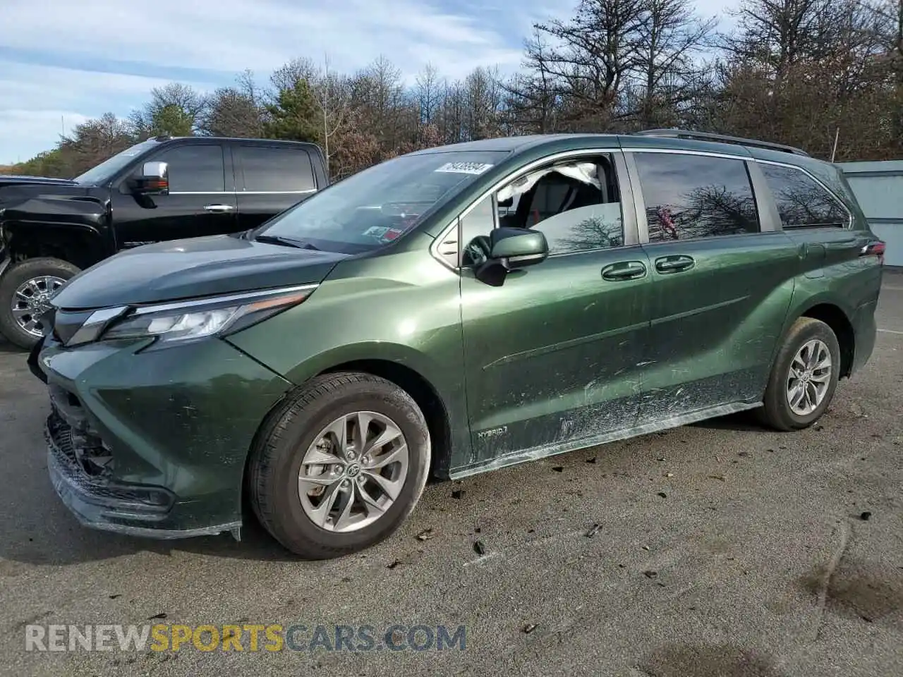1 Photograph of a damaged car 5TDKRKEC2MS067392 TOYOTA All Models 2021