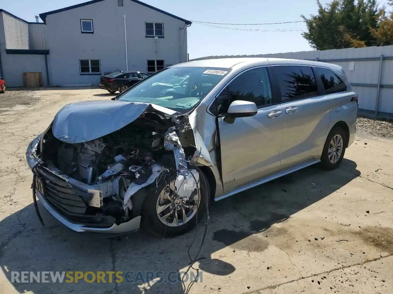 1 Photograph of a damaged car 5TDKRKEC3MS023188 TOYOTA All Models 2021