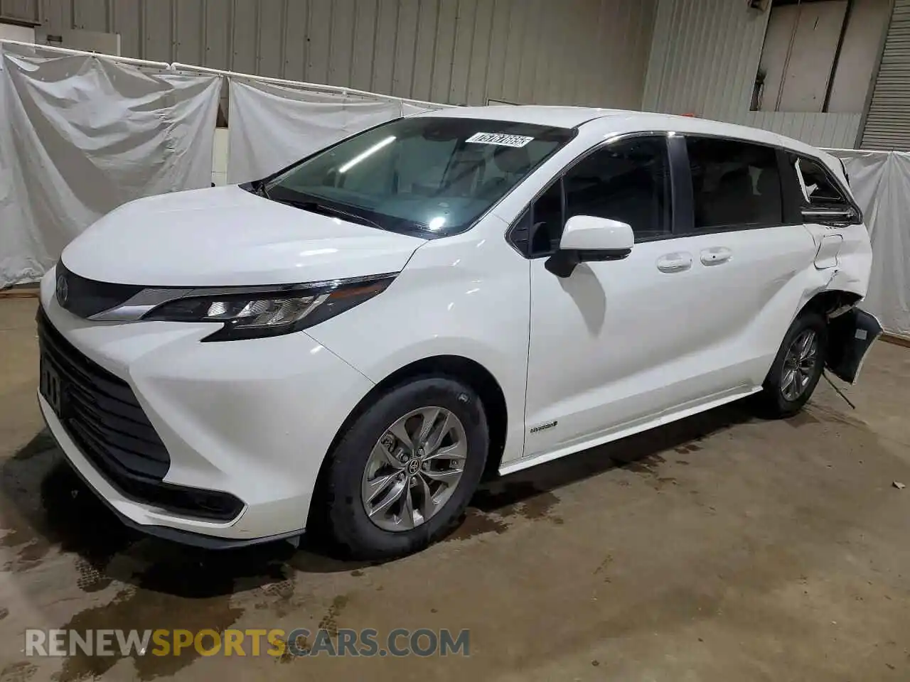1 Photograph of a damaged car 5TDKRKEC3MS050648 TOYOTA All Models 2021