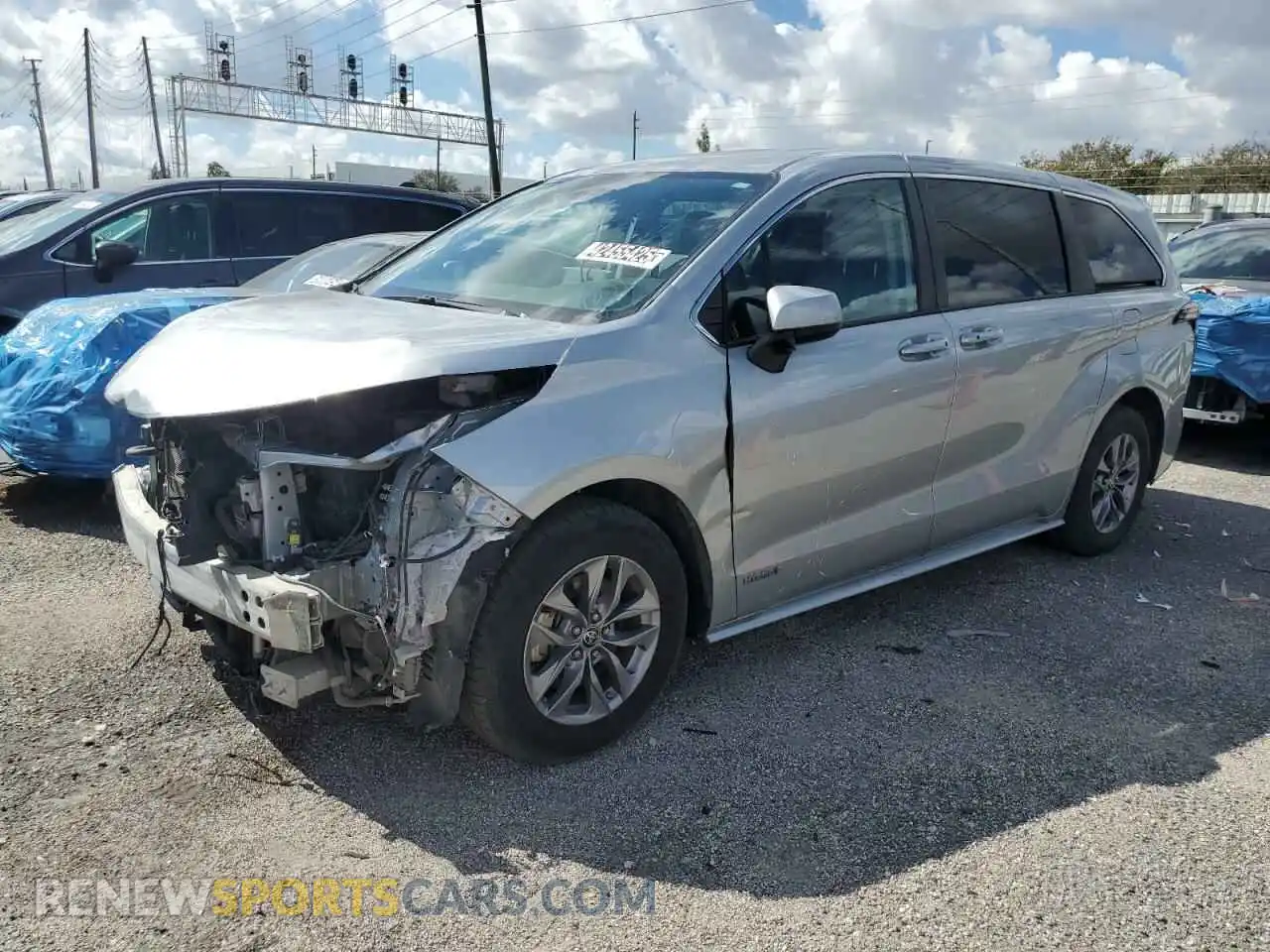 1 Photograph of a damaged car 5TDKRKEC3MS064212 TOYOTA All Models 2021