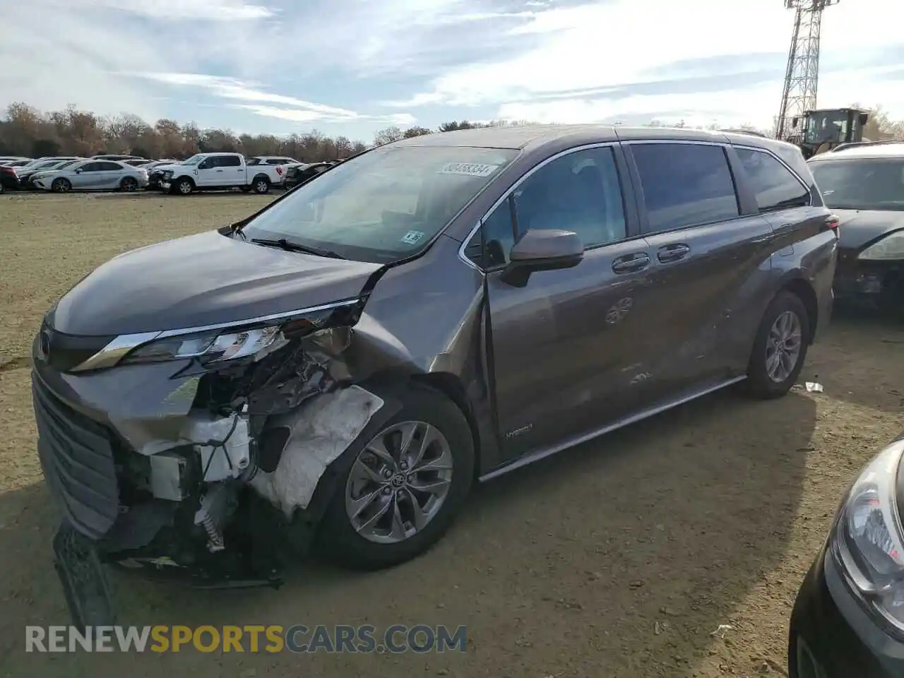 1 Photograph of a damaged car 5TDKRKEC4MS015620 TOYOTA All Models 2021