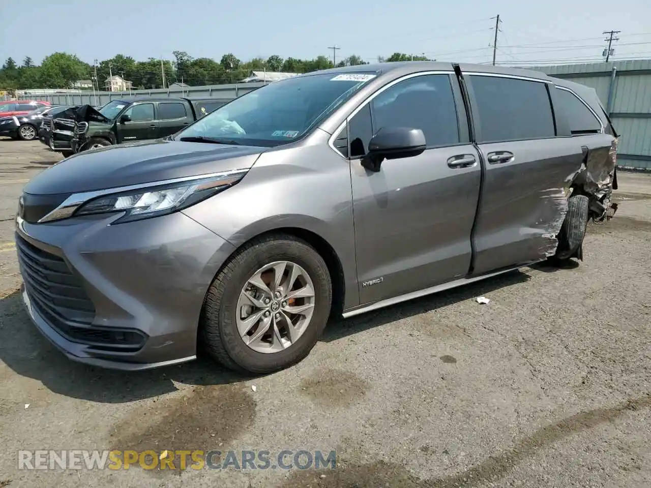 1 Photograph of a damaged car 5TDKRKEC5MS017683 TOYOTA All Models 2021