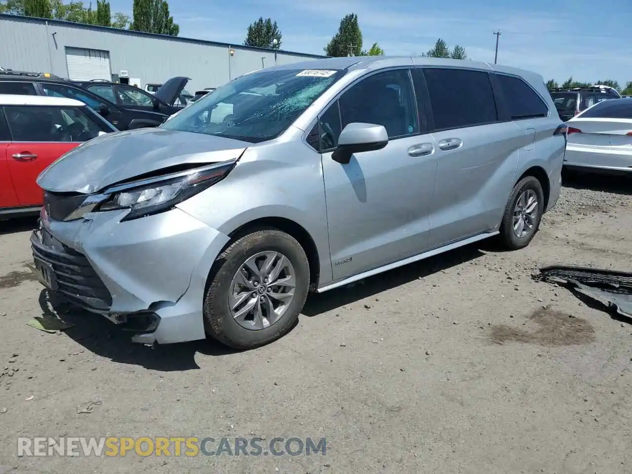 1 Photograph of a damaged car 5TDKRKEC5MS022995 TOYOTA All Models 2021