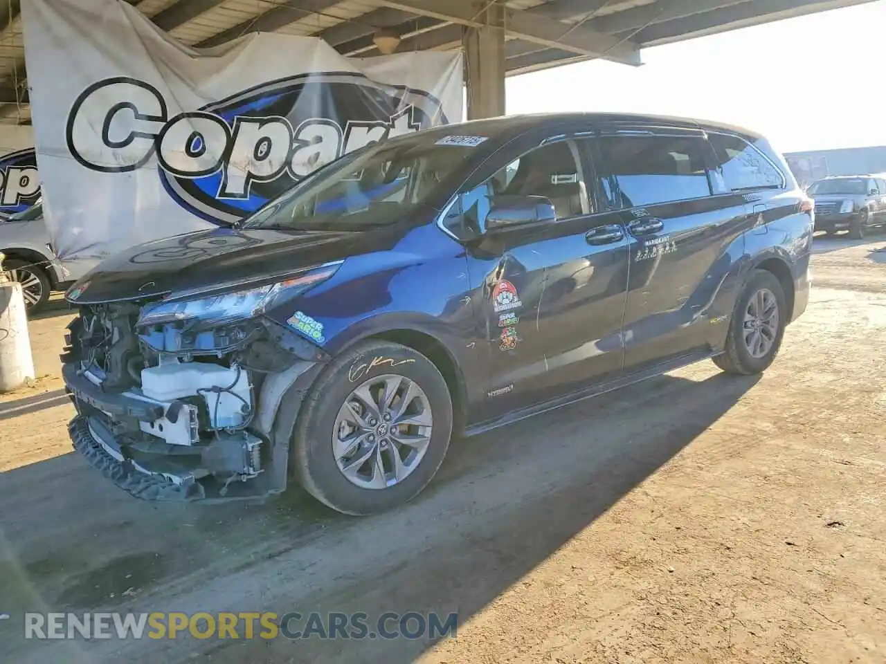 1 Photograph of a damaged car 5TDKRKEC5MS037139 TOYOTA All Models 2021