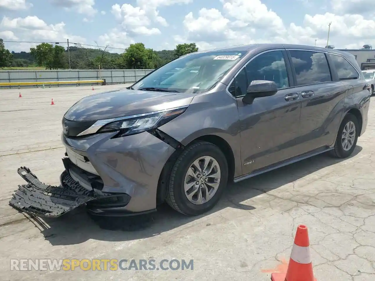 1 Photograph of a damaged car 5TDKRKEC7MS028099 TOYOTA All Models 2021