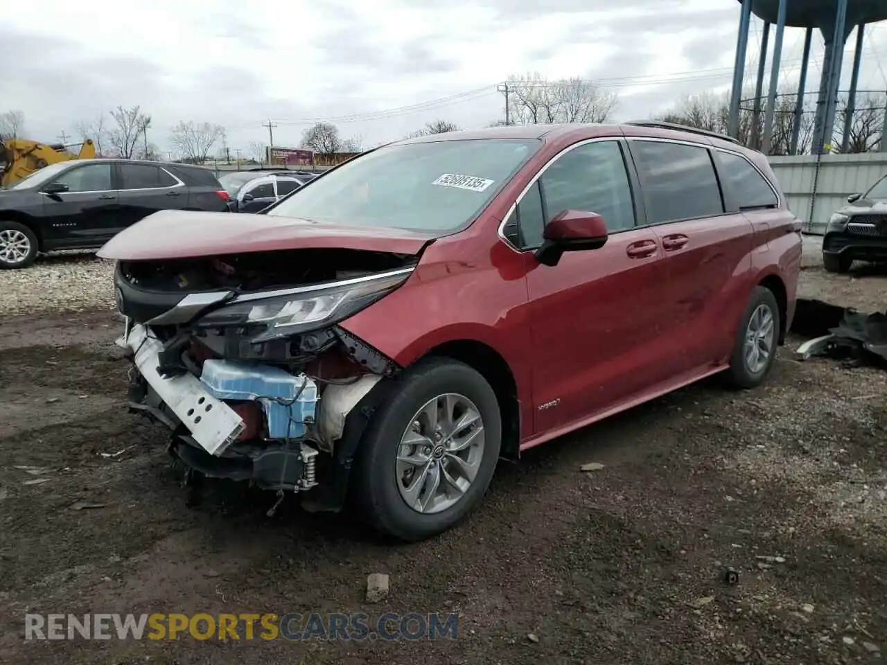 1 Photograph of a damaged car 5TDKRKEC8MS065338 TOYOTA All Models 2021