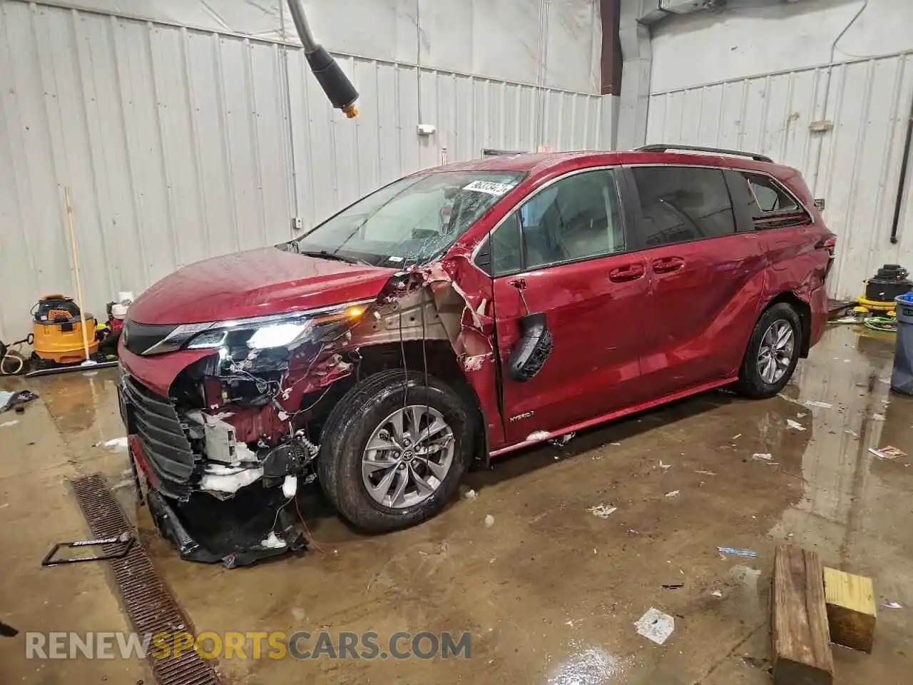 1 Photograph of a damaged car 5TDKSKFC8MS037476 TOYOTA All Models 2021