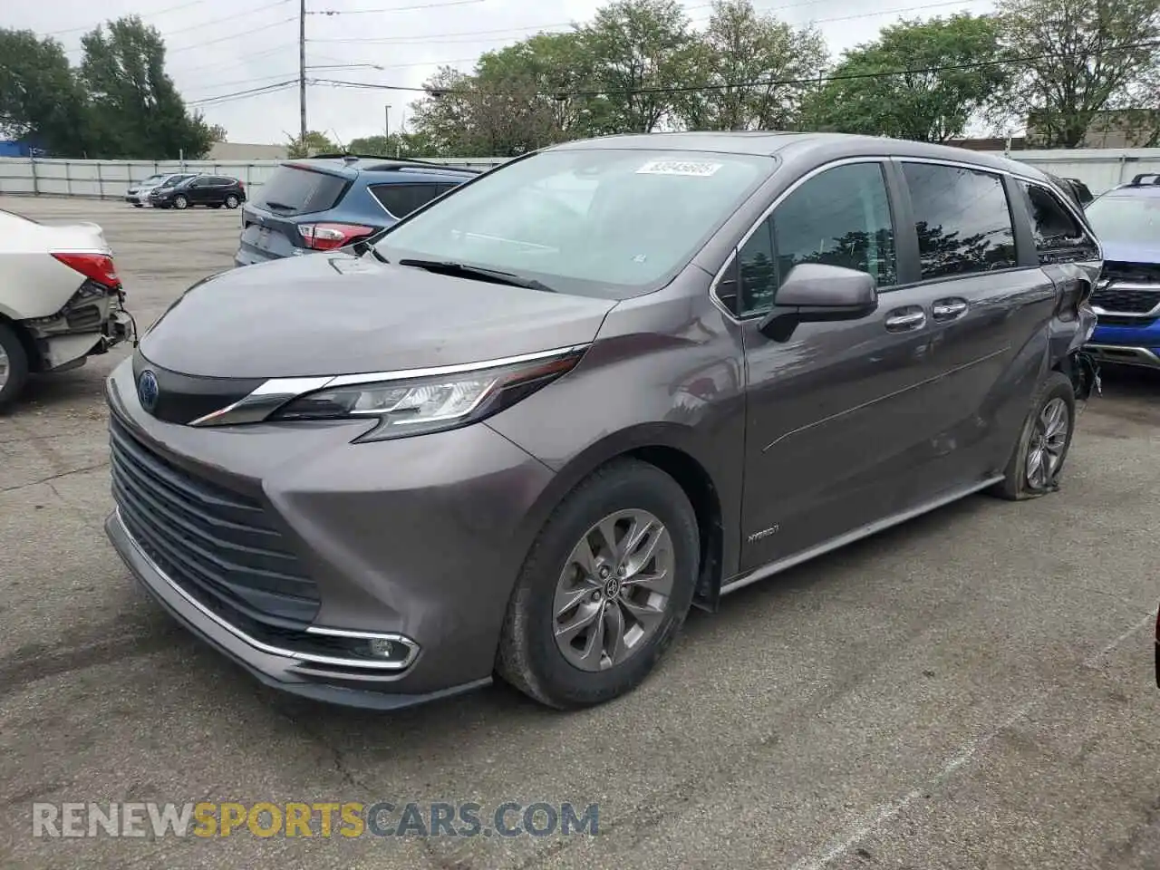 1 Photograph of a damaged car 5TDYRKEC3MS027493 TOYOTA All Models 2021