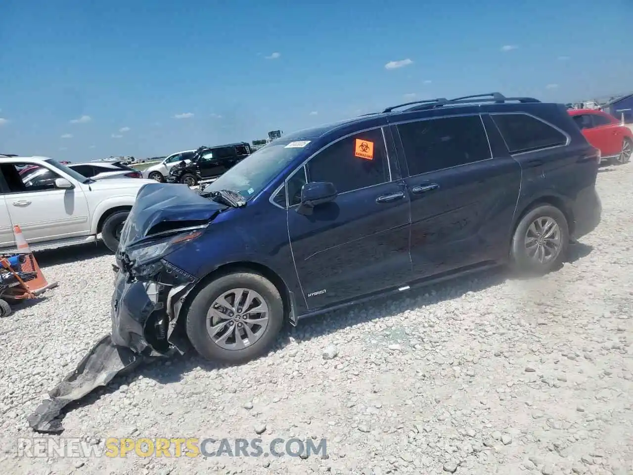 1 Photograph of a damaged car 5TDYRKEC3MS066424 TOYOTA All Models 2021