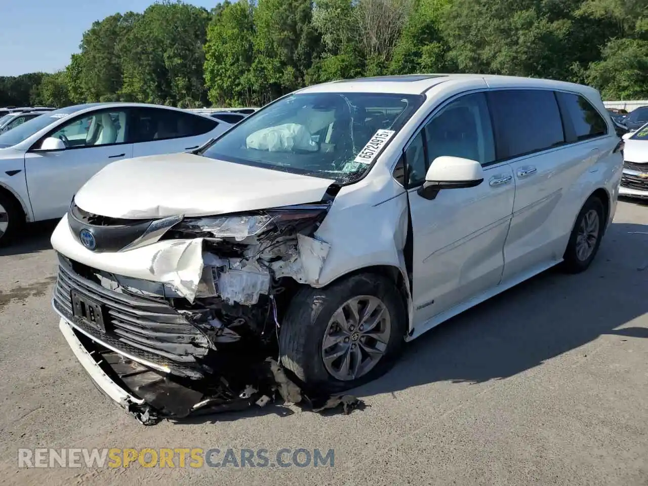 1 Photograph of a damaged car 5TDYRKEC4MS050362 TOYOTA All Models 2021