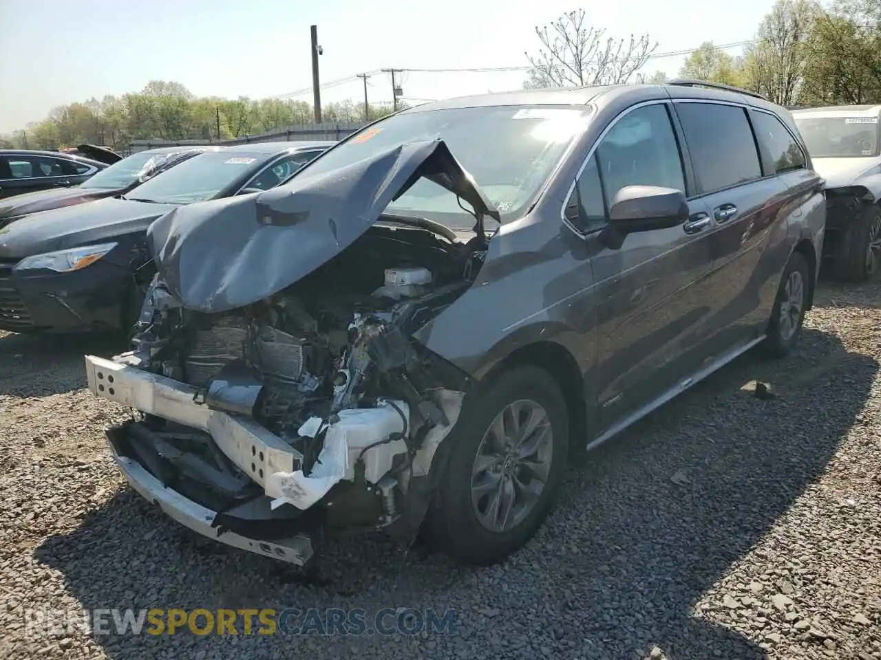 1 Photograph of a damaged car 5TDYRKECXMS046641 TOYOTA All Models 2021