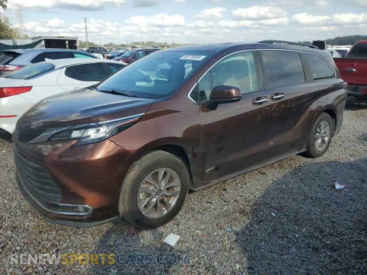 1 Photograph of a damaged car 5TDYRKECXMS049457 TOYOTA All Models 2021