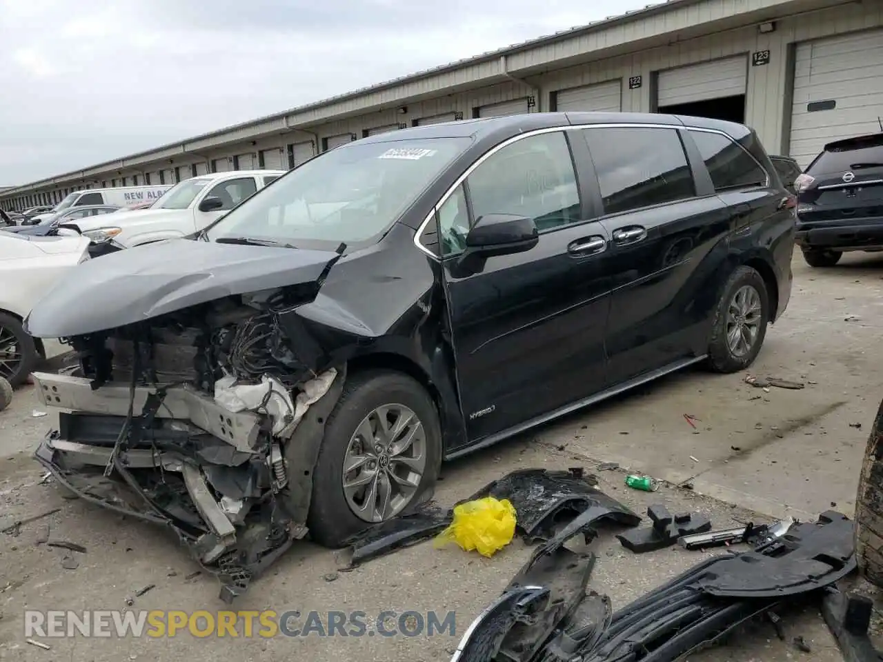 1 Photograph of a damaged car 5TDYSKFC4MS006039 TOYOTA All Models 2021