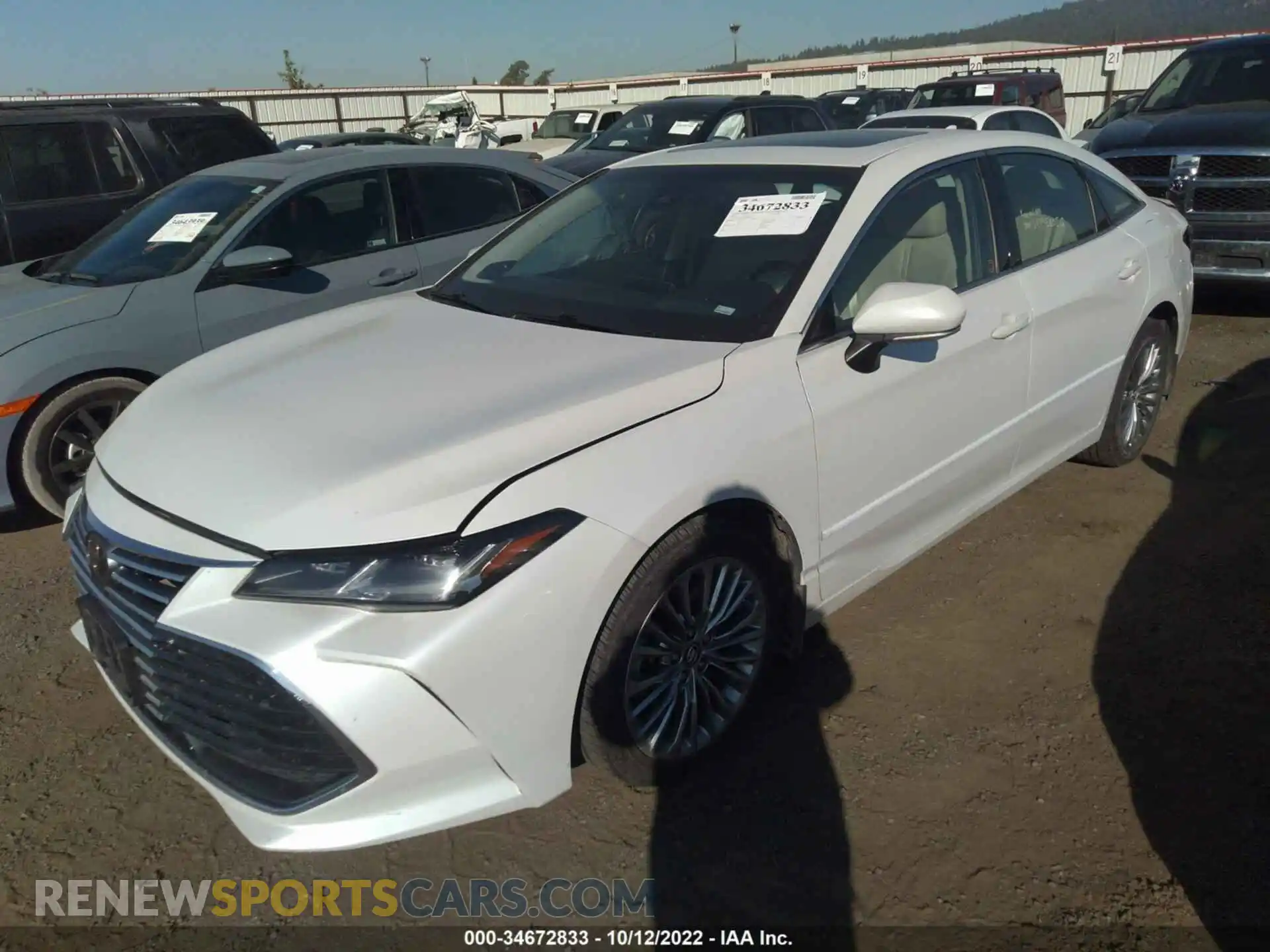 2 Photograph of a damaged car 4T1BZ1FB7KU001845 TOYOTA AVALON 2019