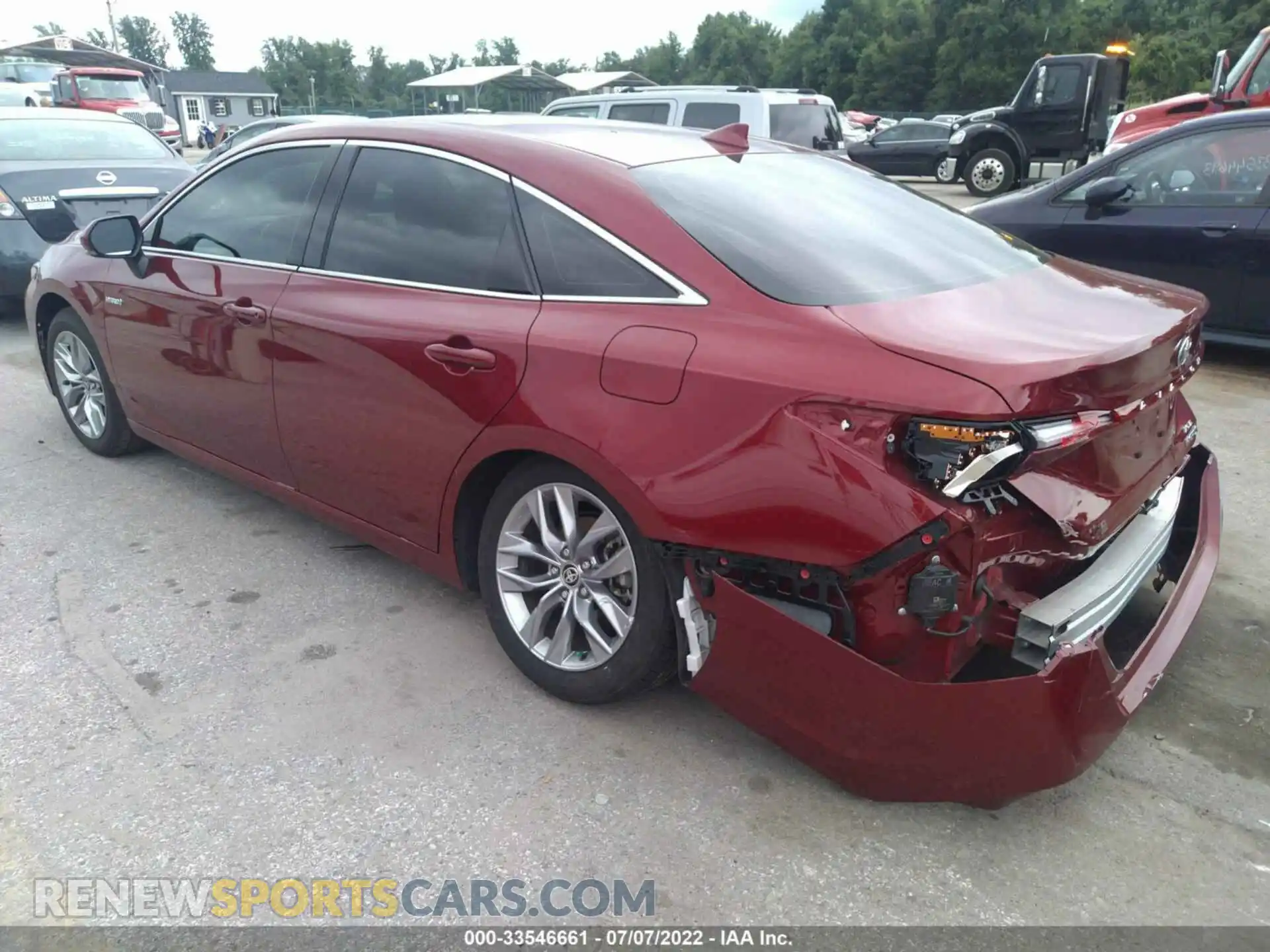 3 fotografías del automóvil dañado 4T1JA1AB2MU002172 TOYOTA AVALON 2021