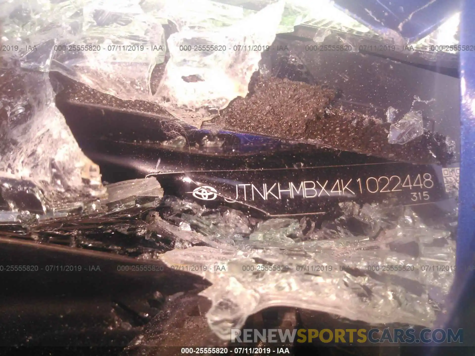 9 Photograph of a damaged car JTNKHMBX4K1022448 TOYOTA C-HR 2019