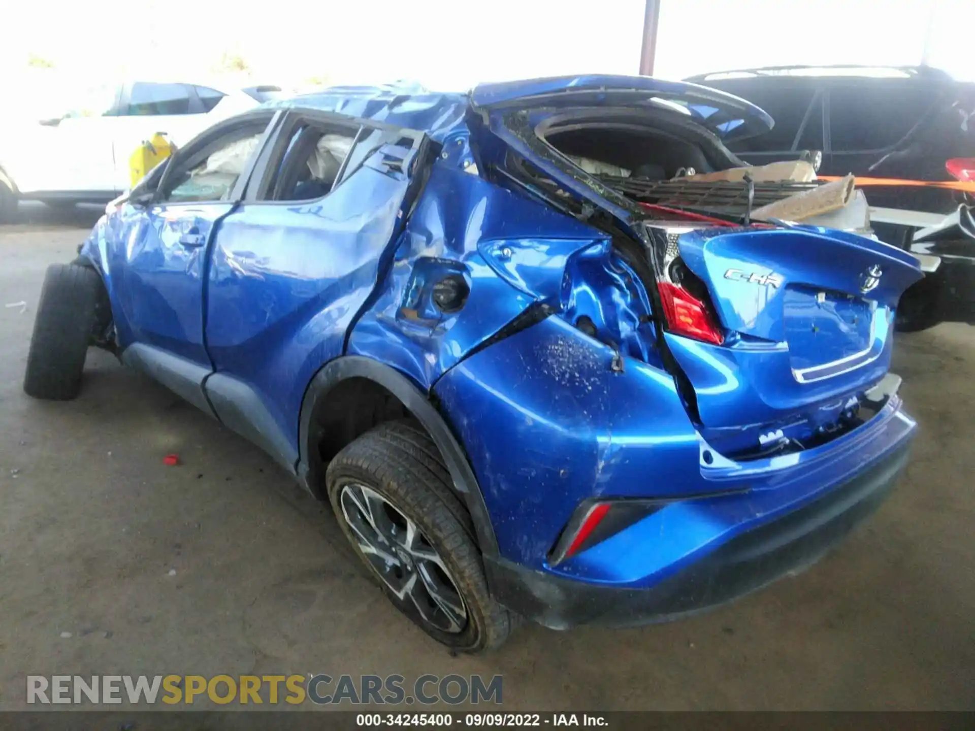 3 fotografías del automóvil dañado JTNKHMBX0M1111405 TOYOTA C-HR 2021