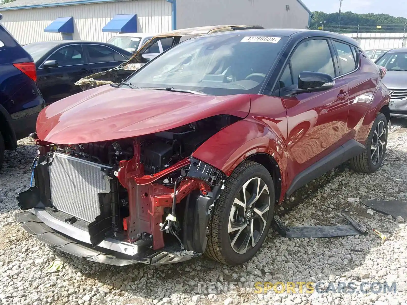 2 Photograph of a damaged car JTNKHMBX0K1038999 TOYOTA C-HR XLE 2019