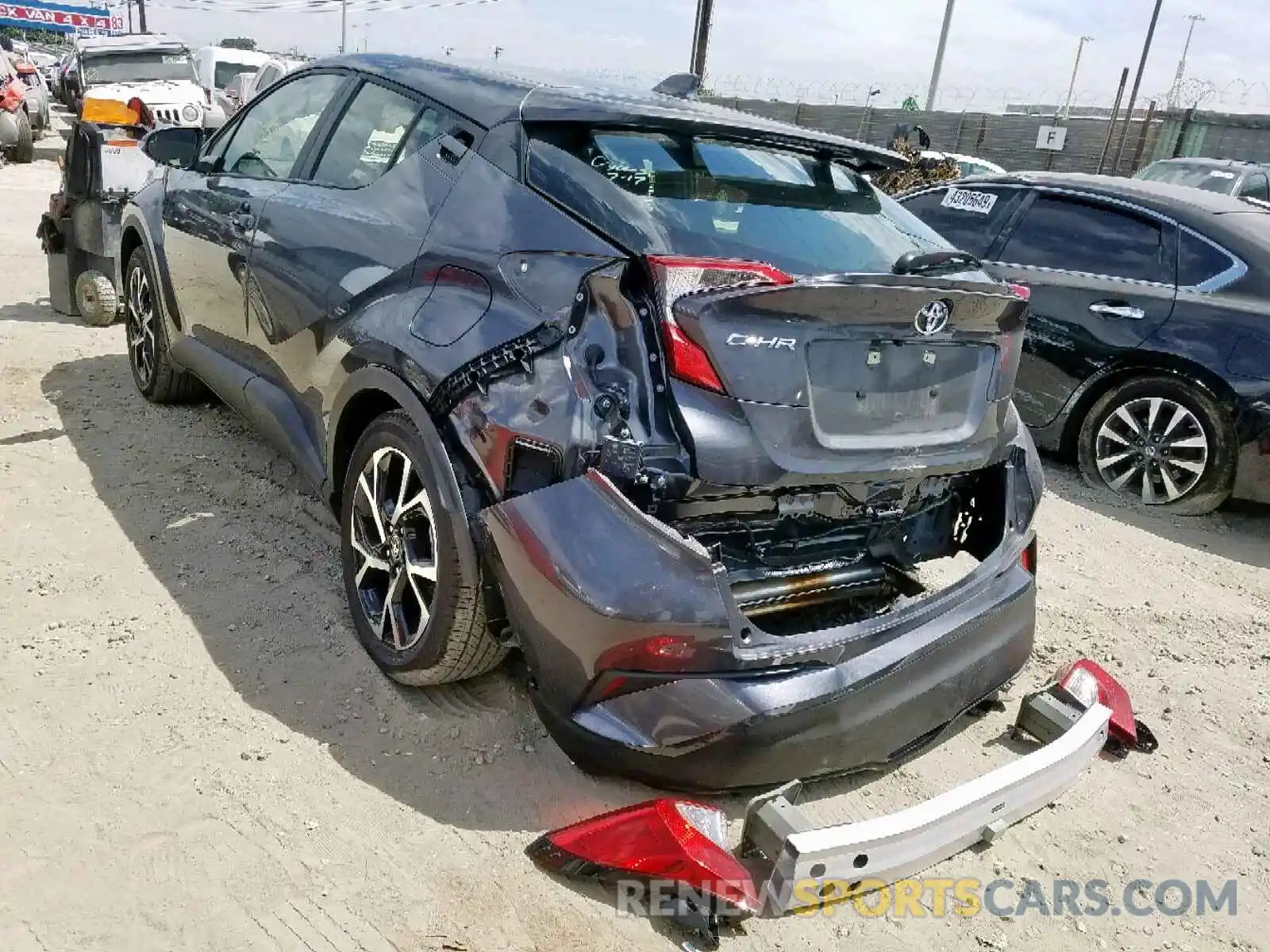 3 Photograph of a damaged car JTNKHMBX2K1041760 TOYOTA C-HR XLE 2019