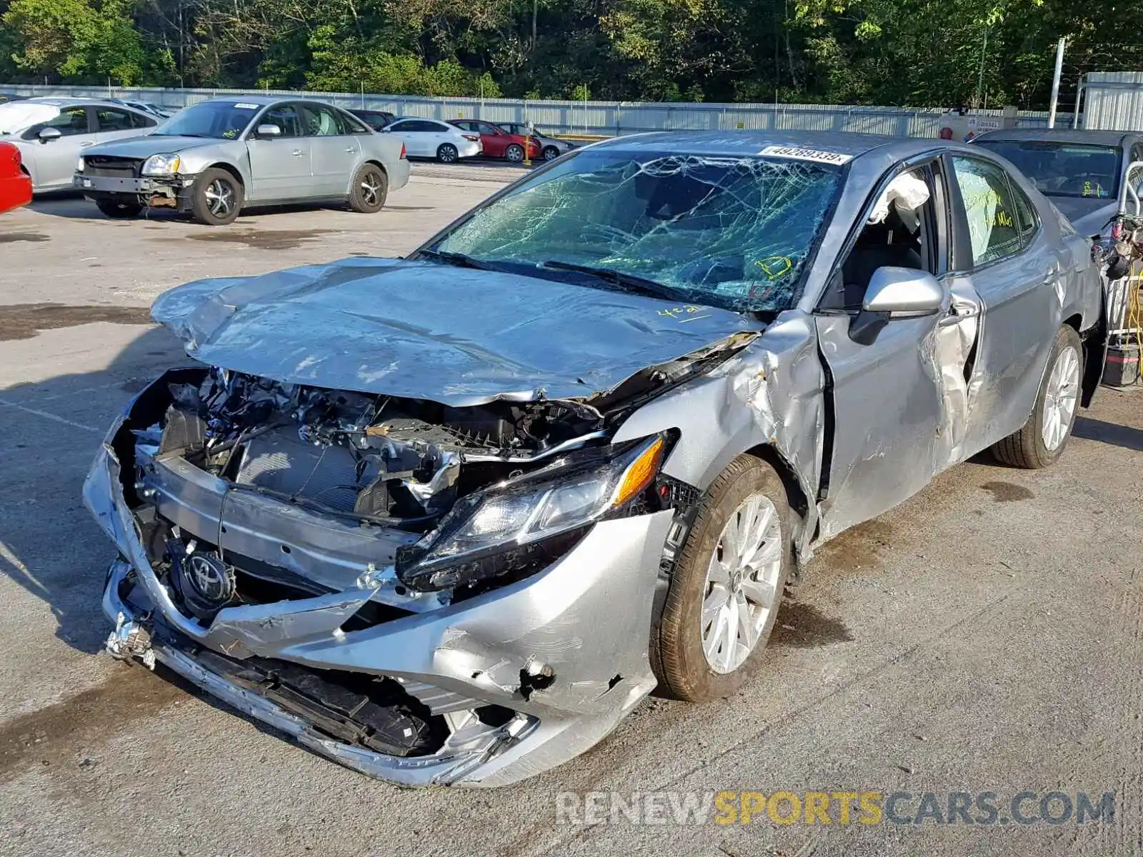 2 Photograph of a damaged car 4T1B11HKXKU787693 TOYOTA CAMRY 2019
